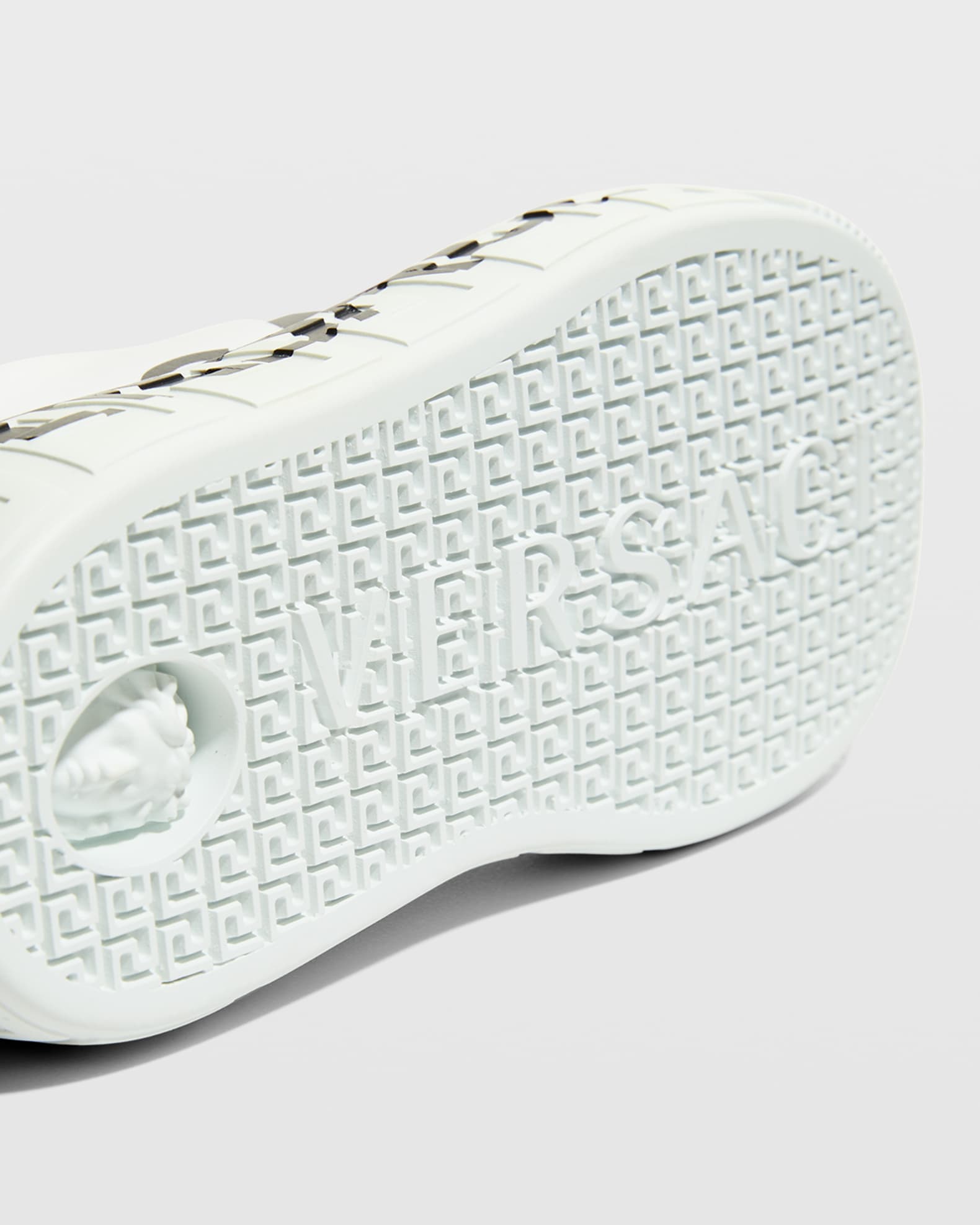 Versace Kid's Greca Logo Leather LowTop Sneakers, Toddlers Neiman Marcus