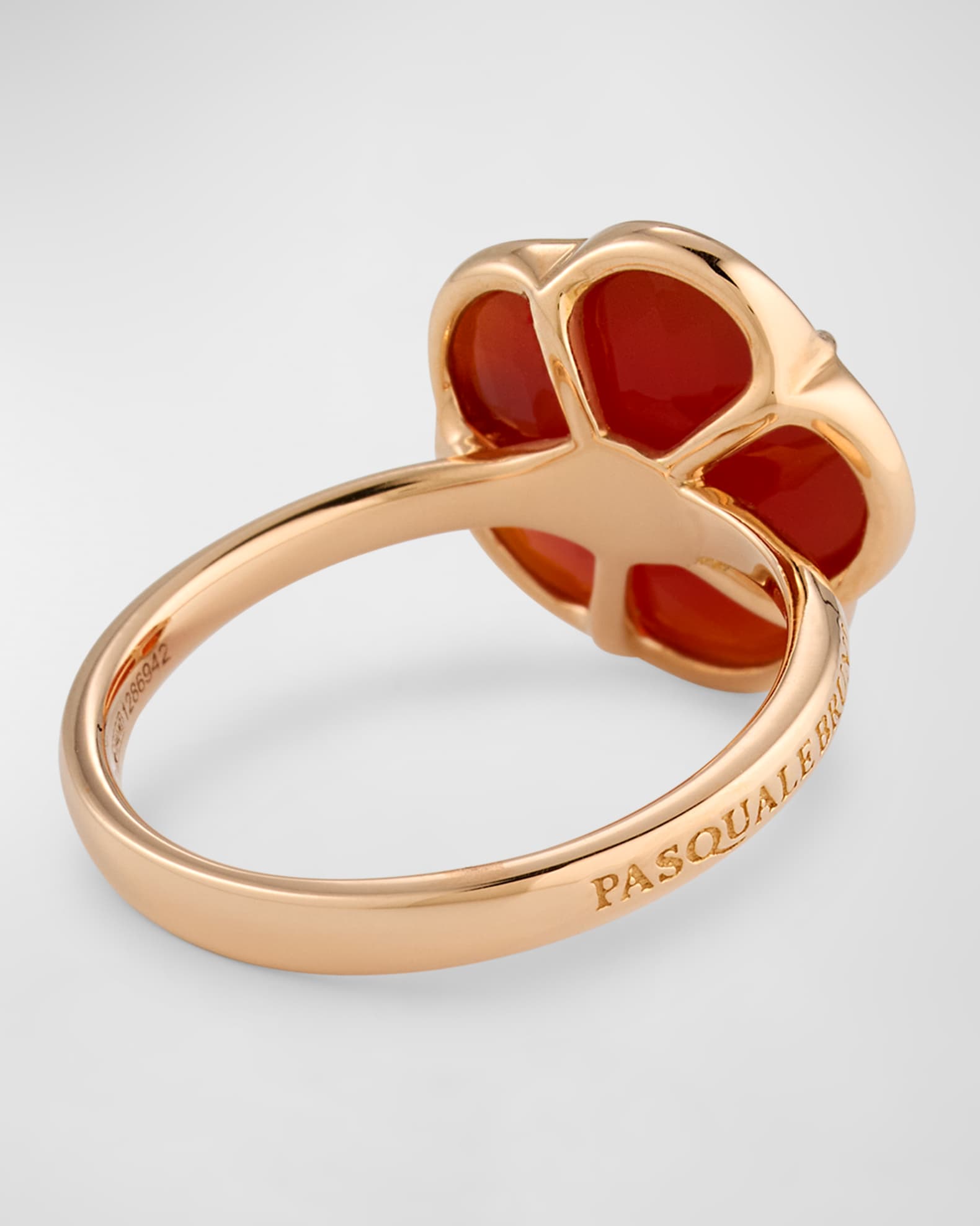 Pasquale Bruni 18k Rose Gold Joli Red Carnelia Ring with Diamonds, Size ...