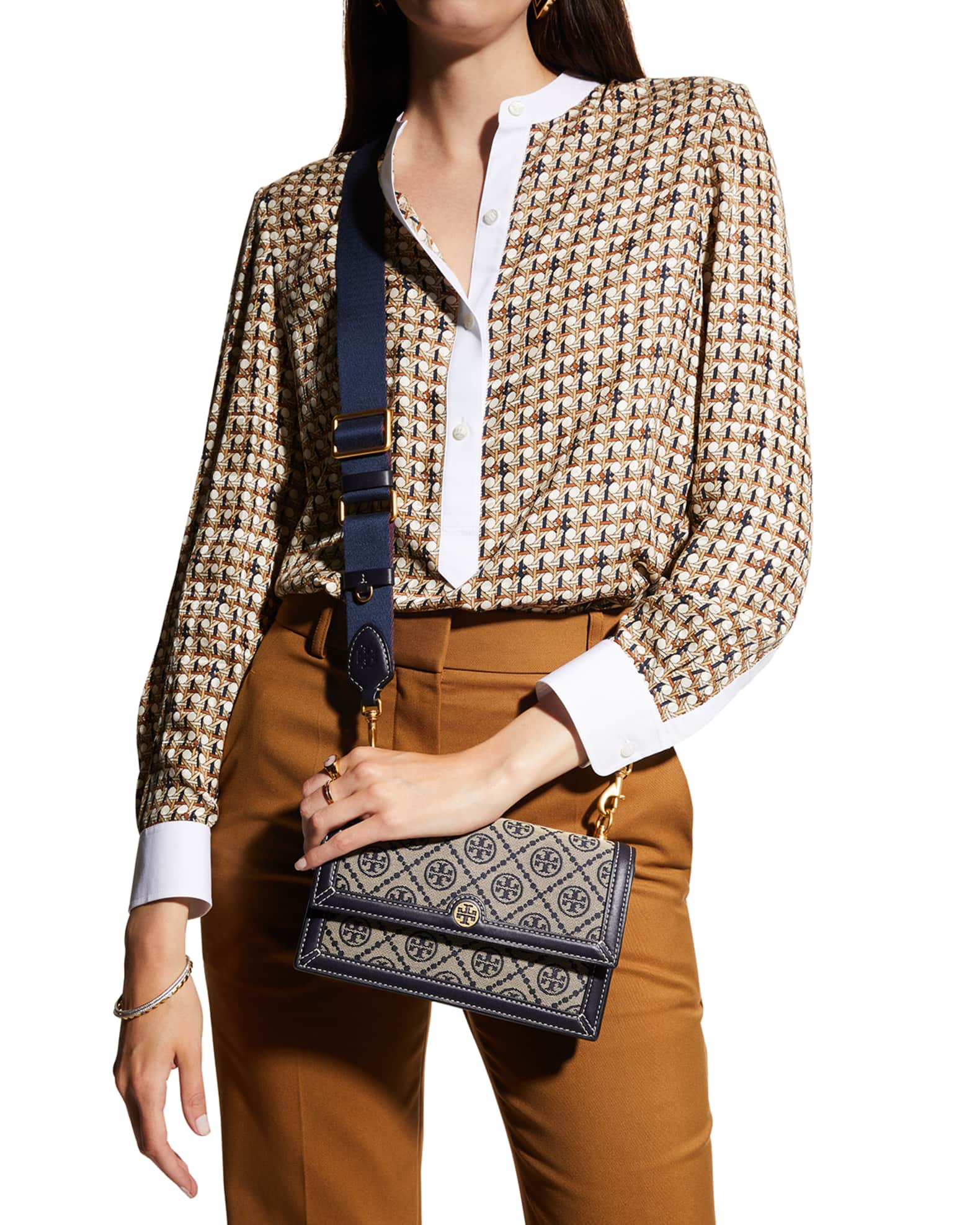 T Monogram Jacquard Mini Crossbody Bag T Monogram Jacquard Mini Crossbody Bag