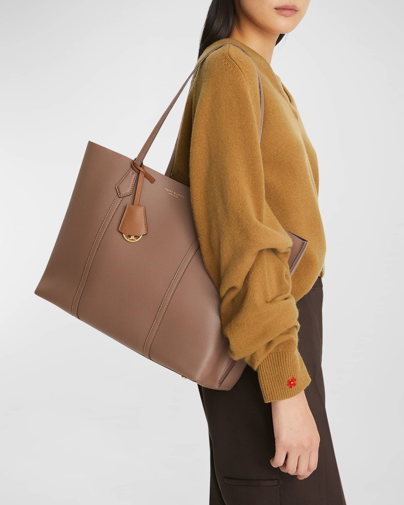 Perry leather shopper tote bag clearance