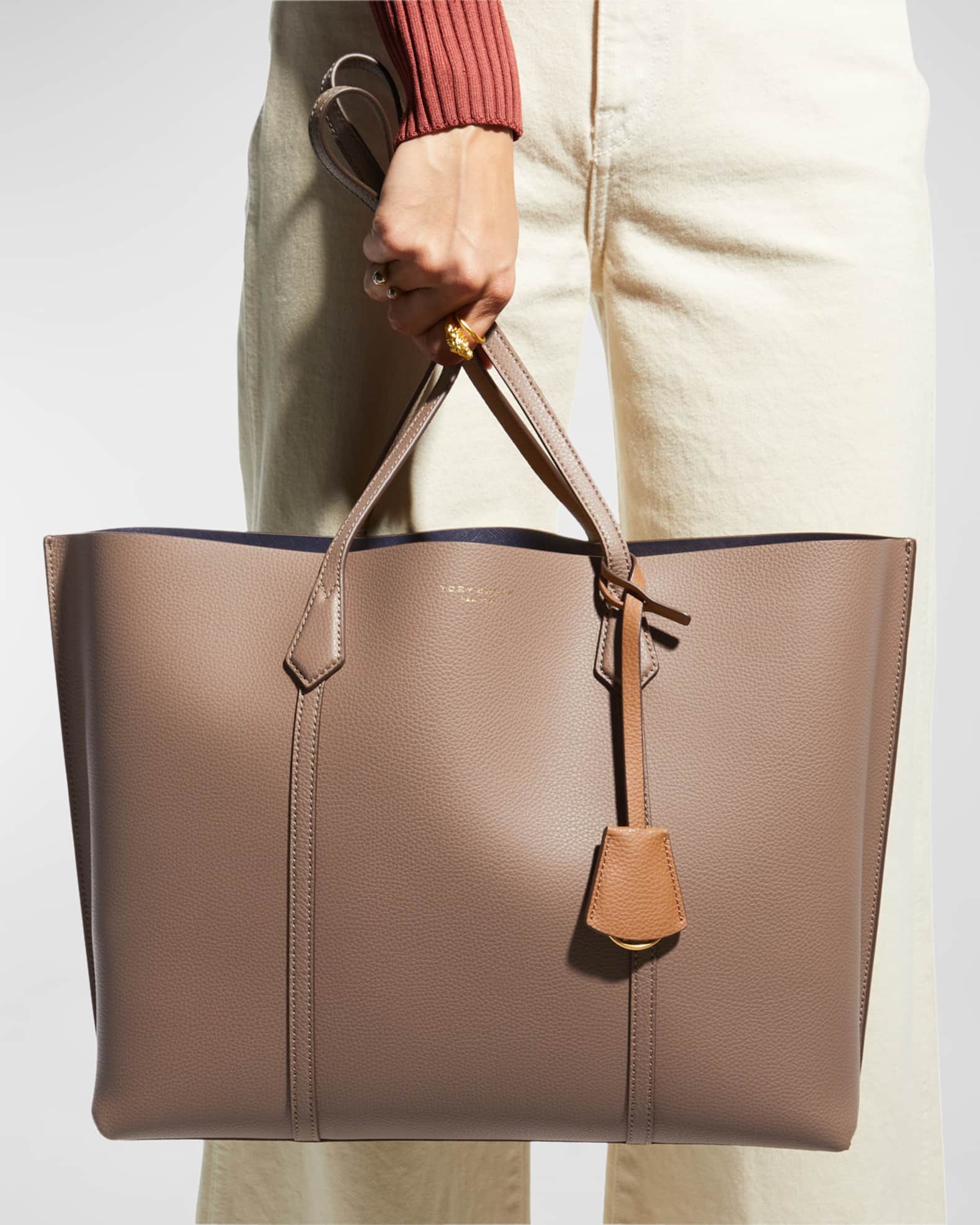 Perry leather shopper tote bag clearance