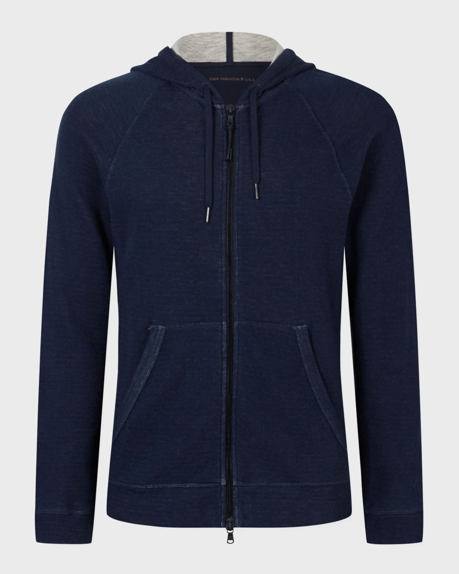 John Varvatos Men's Double-Knit Plaited Hoodie | Neiman Marcus