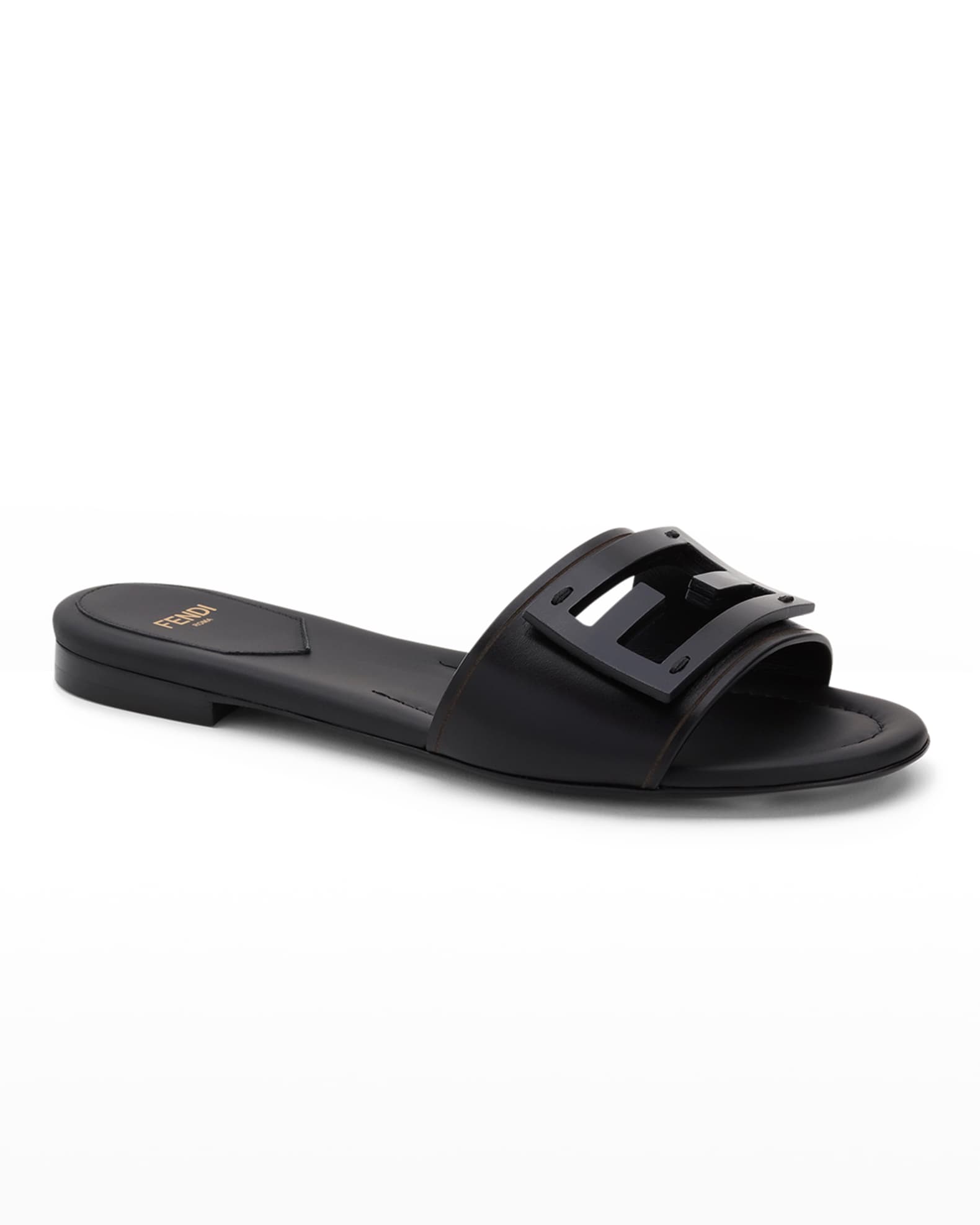 Baguette FF Tube Medallion Flat Sandals 1