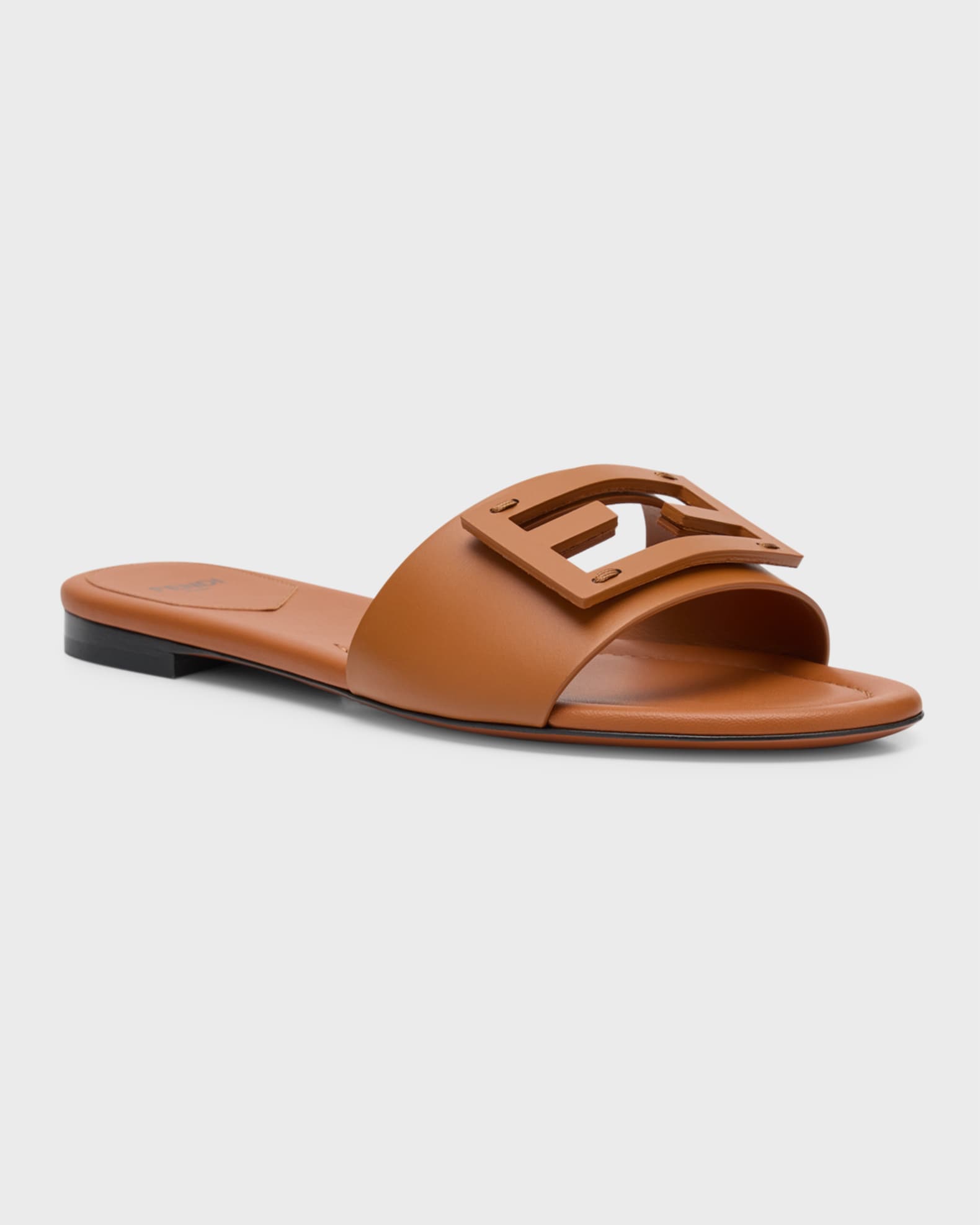 FF Tube Medallion Flat Sandals