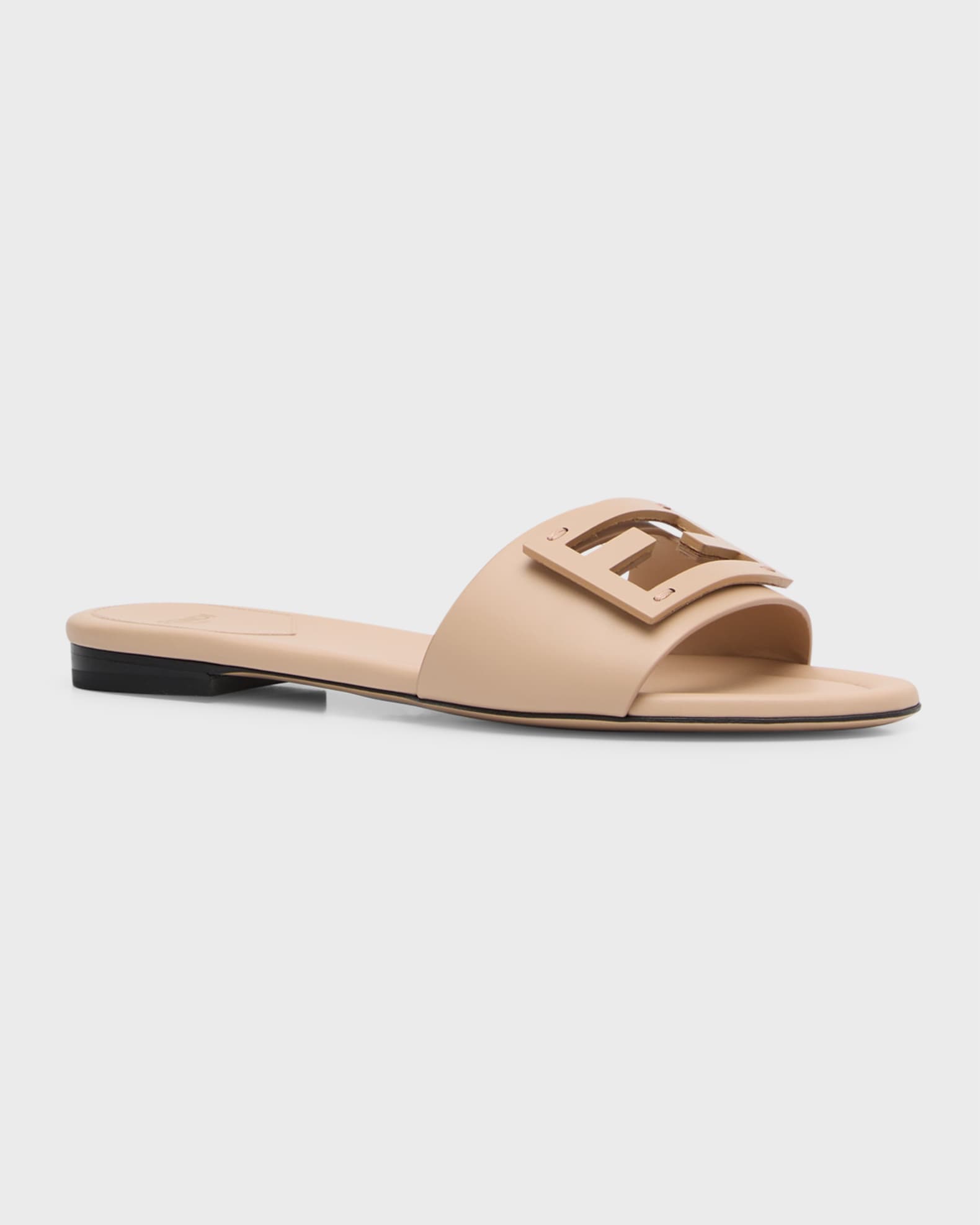 Fendi FF Tube Medallion Flat Sandals | Neiman Marcus Fendi FF Tube Medallion Flat Sandals | Neiman Marcus
