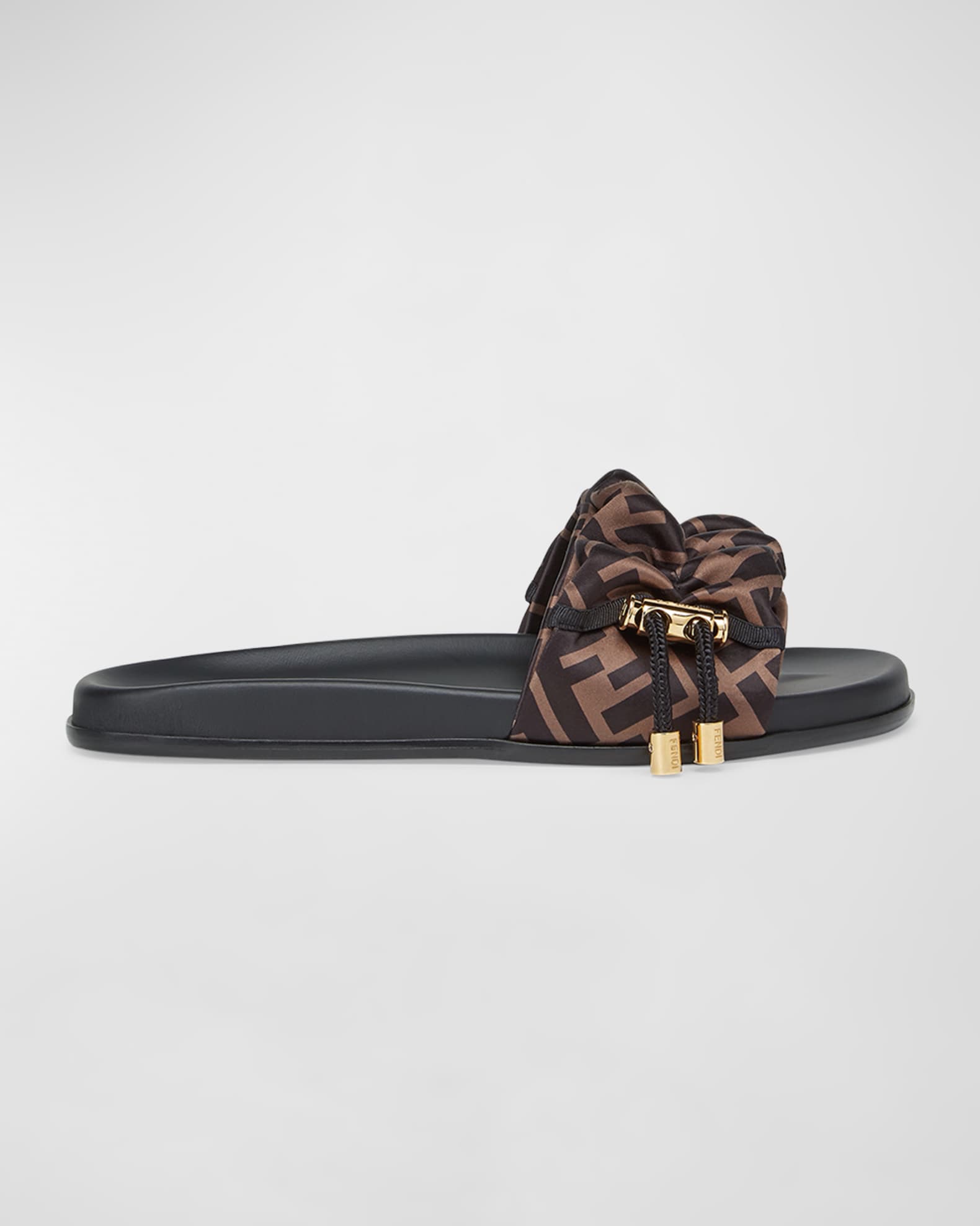 Fendi slide sandals fur hotsell