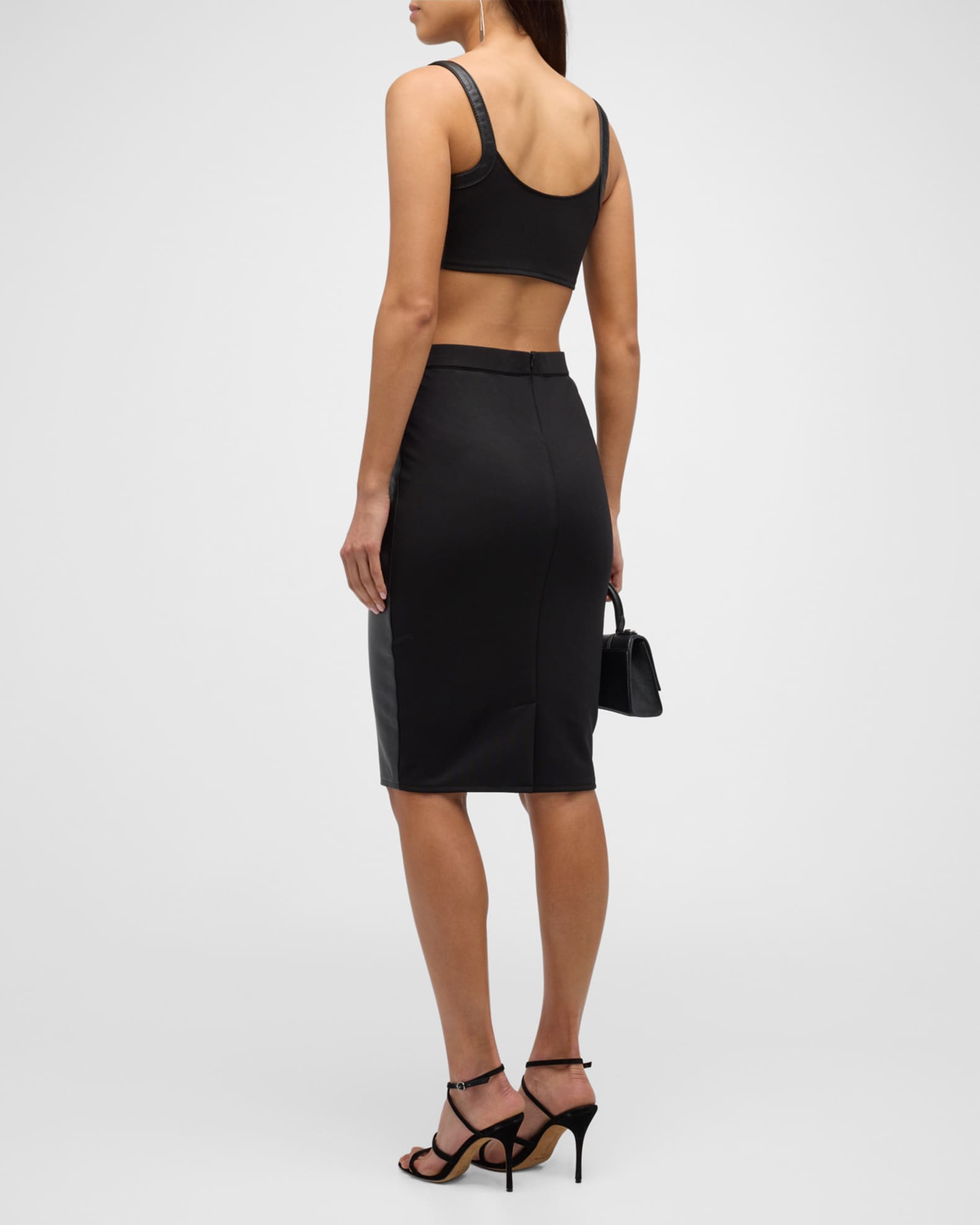 chinese dress ladies Women Ready-to-wear | Black leather pencil skirt main image 1