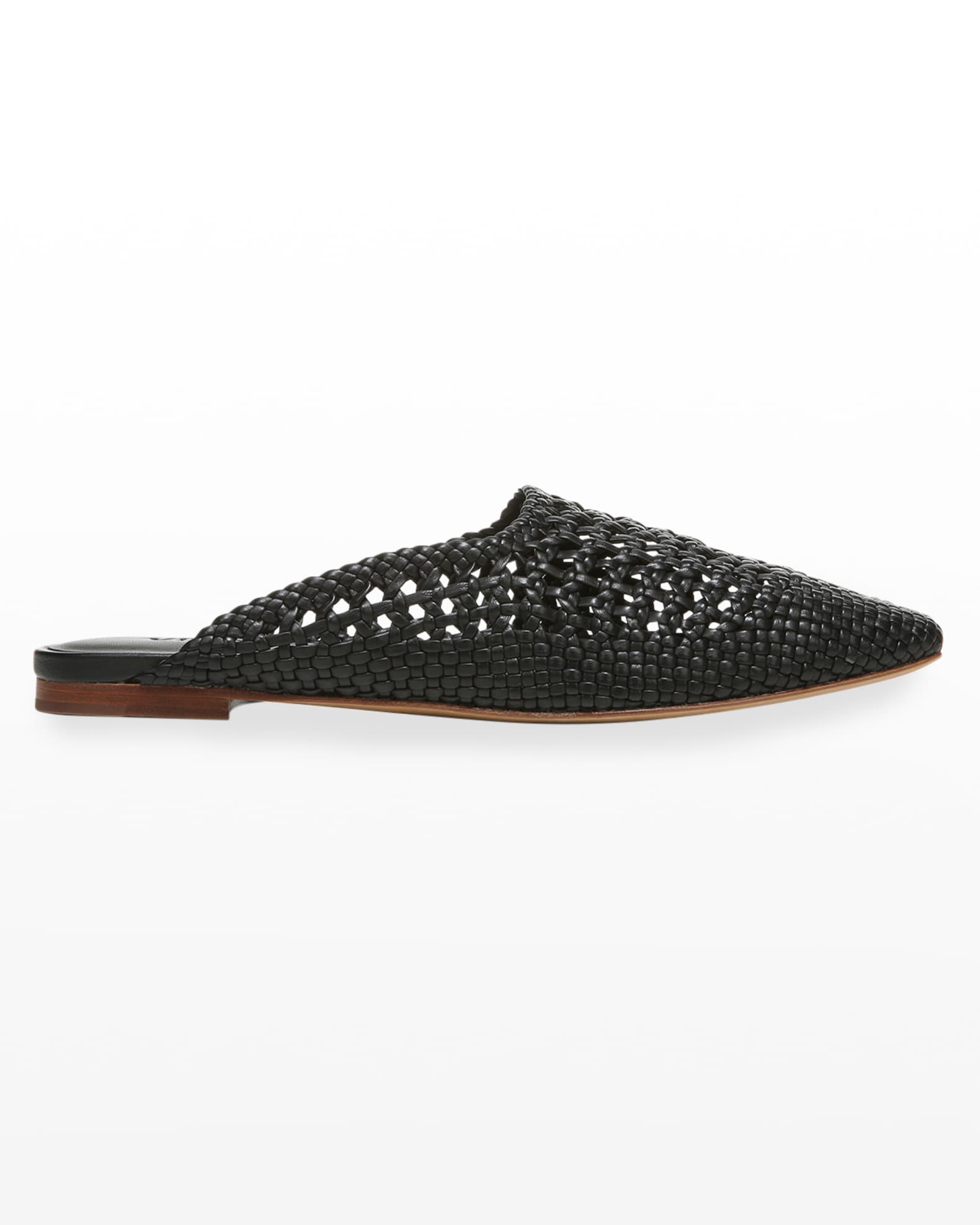 vince barrett woven leather mules