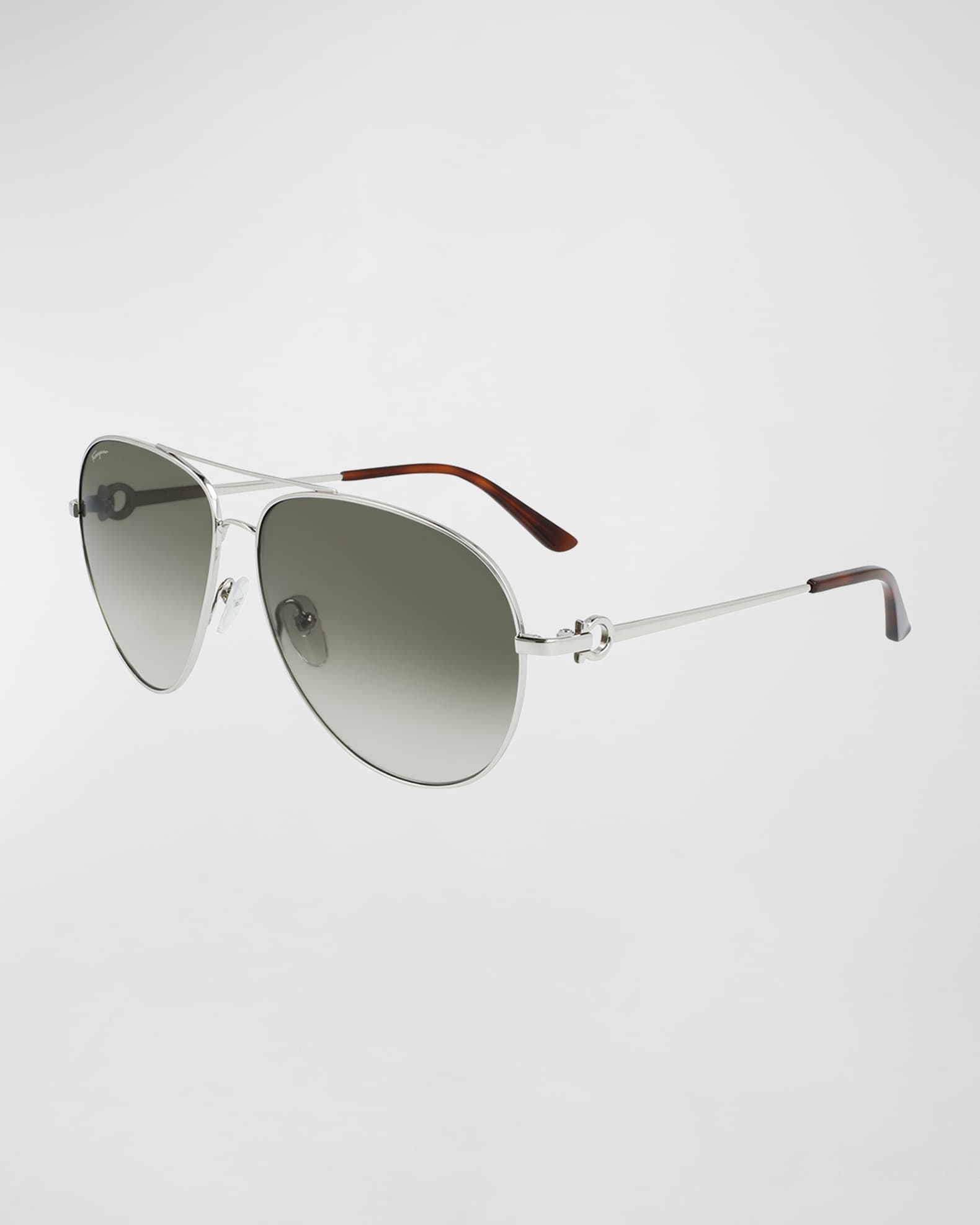 Men's Gradient Metal Aviator Sunglasses 0
