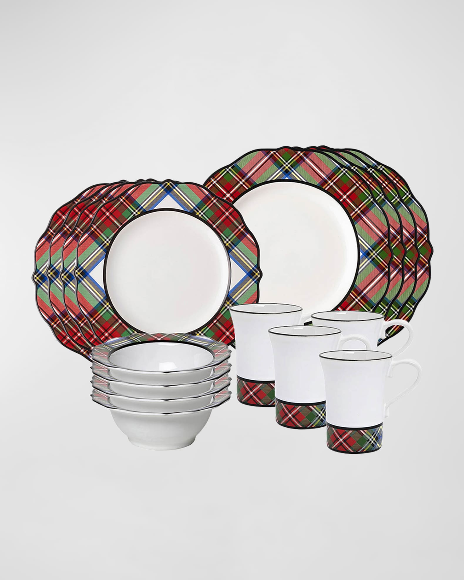 Juliska Stewart Tartan 16Piece Dinnerware Set Neiman Marcus