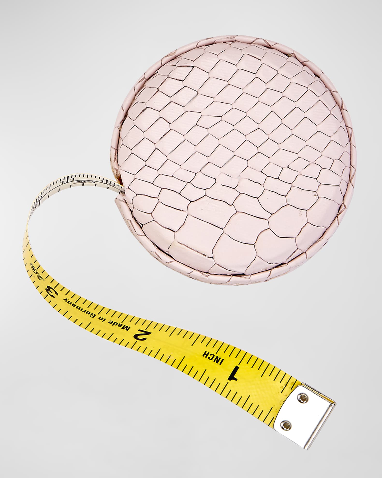 Graphic Image The Hayden Desk Python-Print Leather Tape Measure White