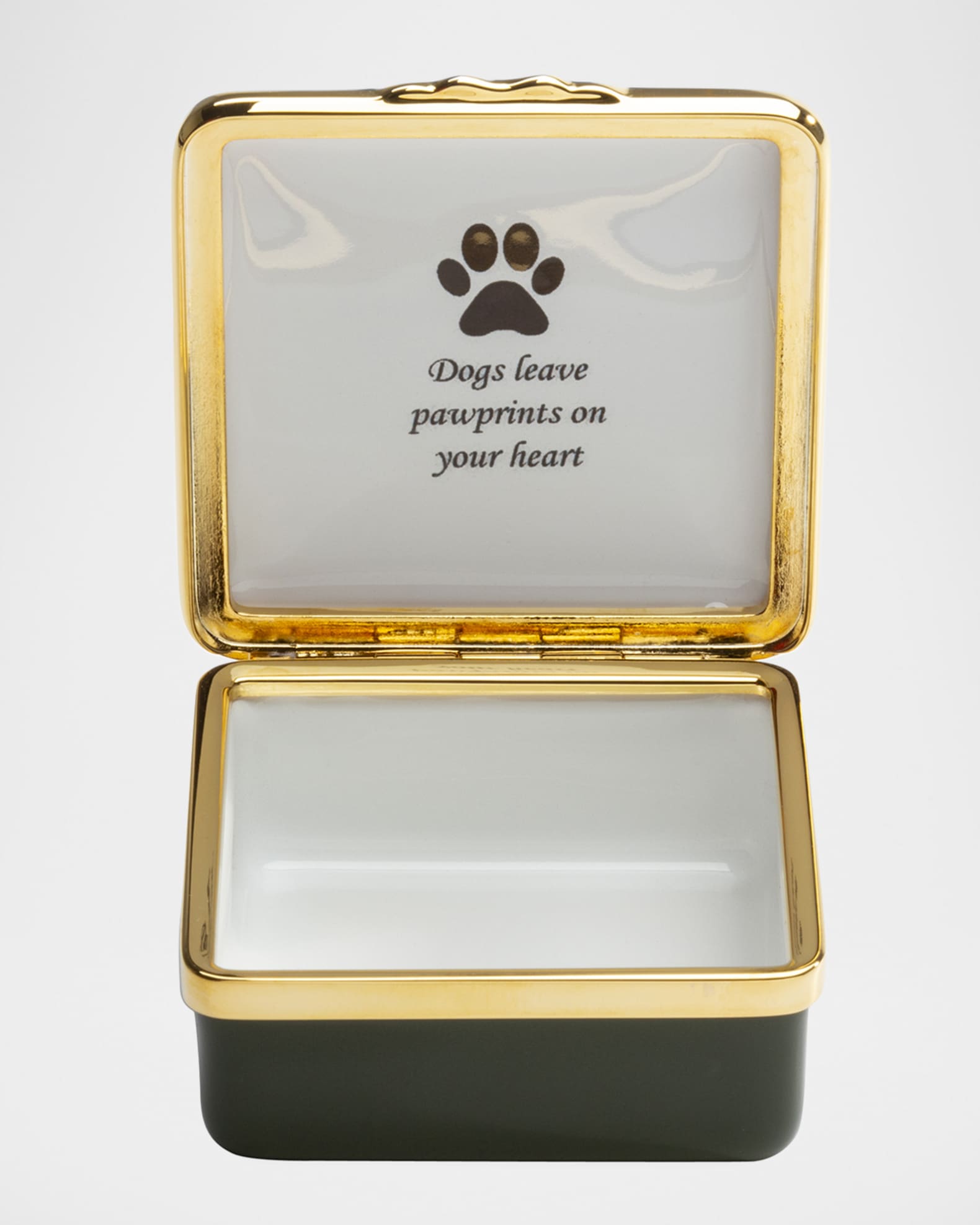 Dogs Leave Paw Prints Enamel Box 1