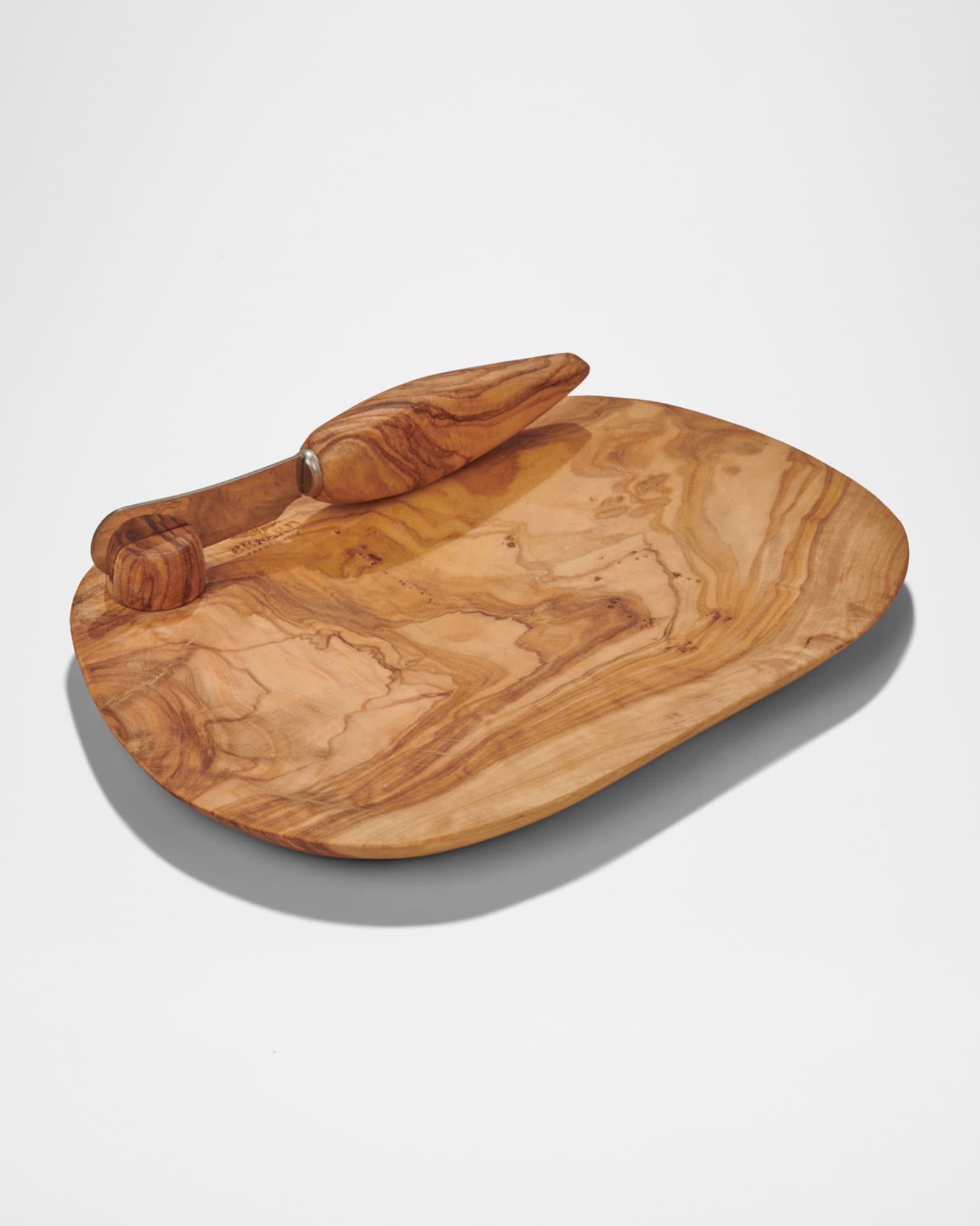 Berard Olive Wood Butter Dish and Knife Neiman Marcus