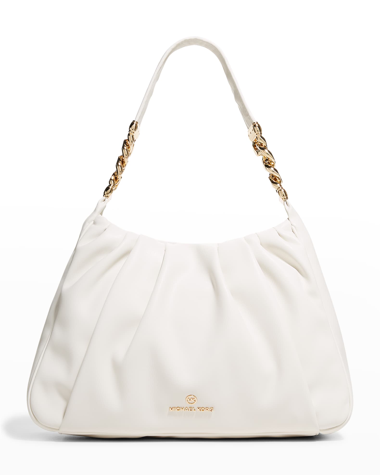 MICHAEL Michael Kors Hannah Medium Ruched Shoulder Bag Neiman Marcus