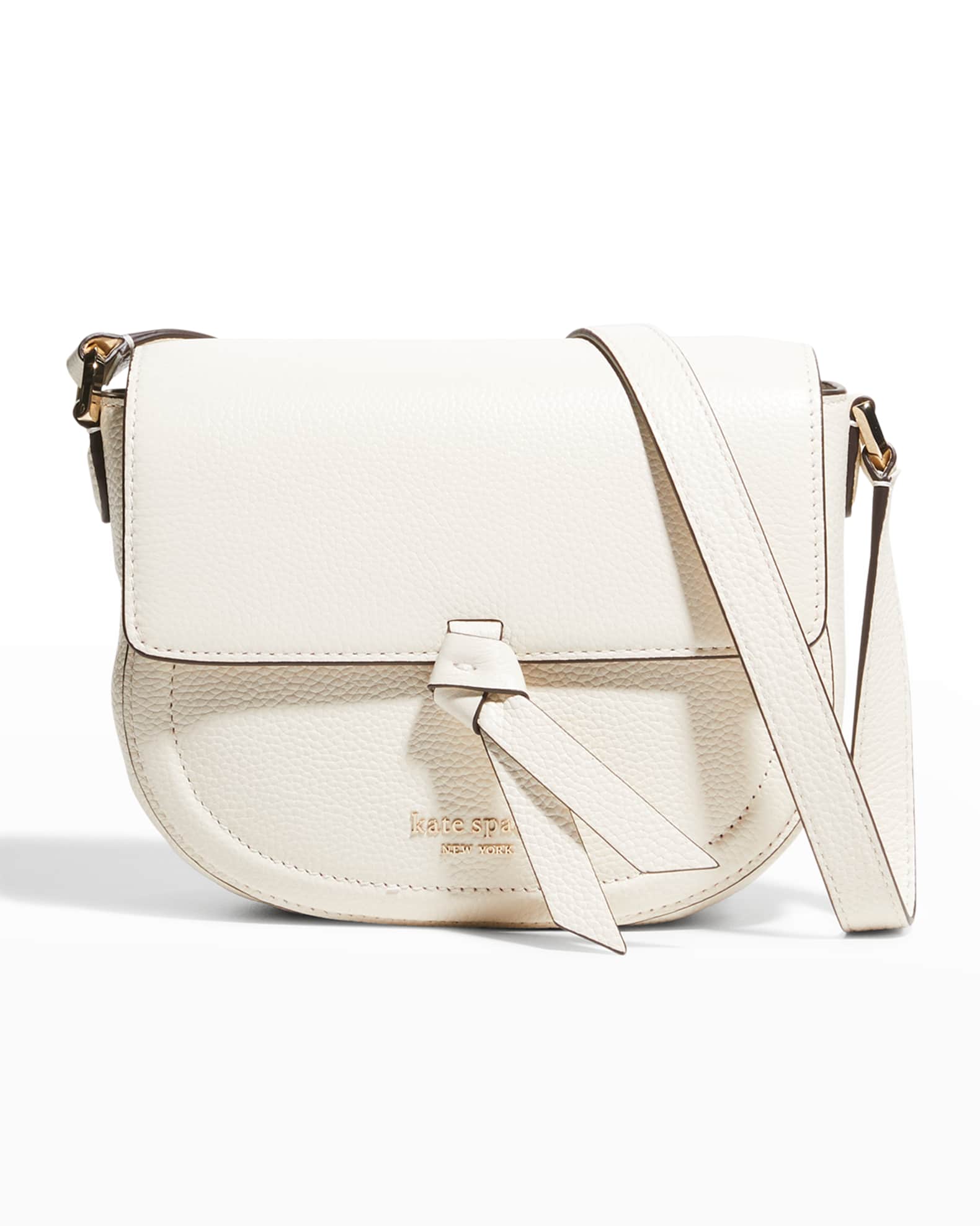 kate spade new york knott medium leather saddle bag Neiman Marcus