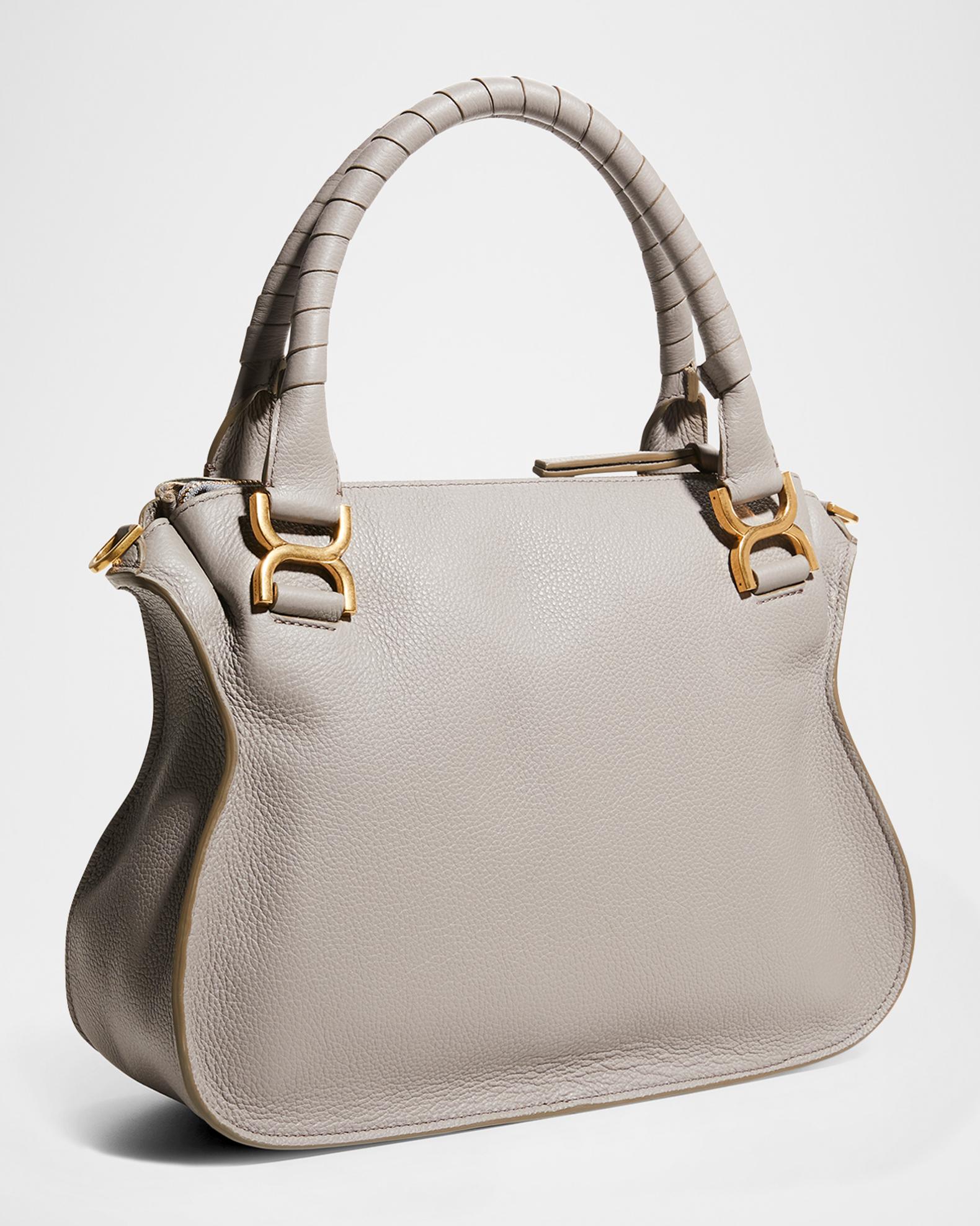 Chloe Marcie ショルダーバッグ Chloe Marcie Medium Double Carry Satchel Bag in Grained Leather