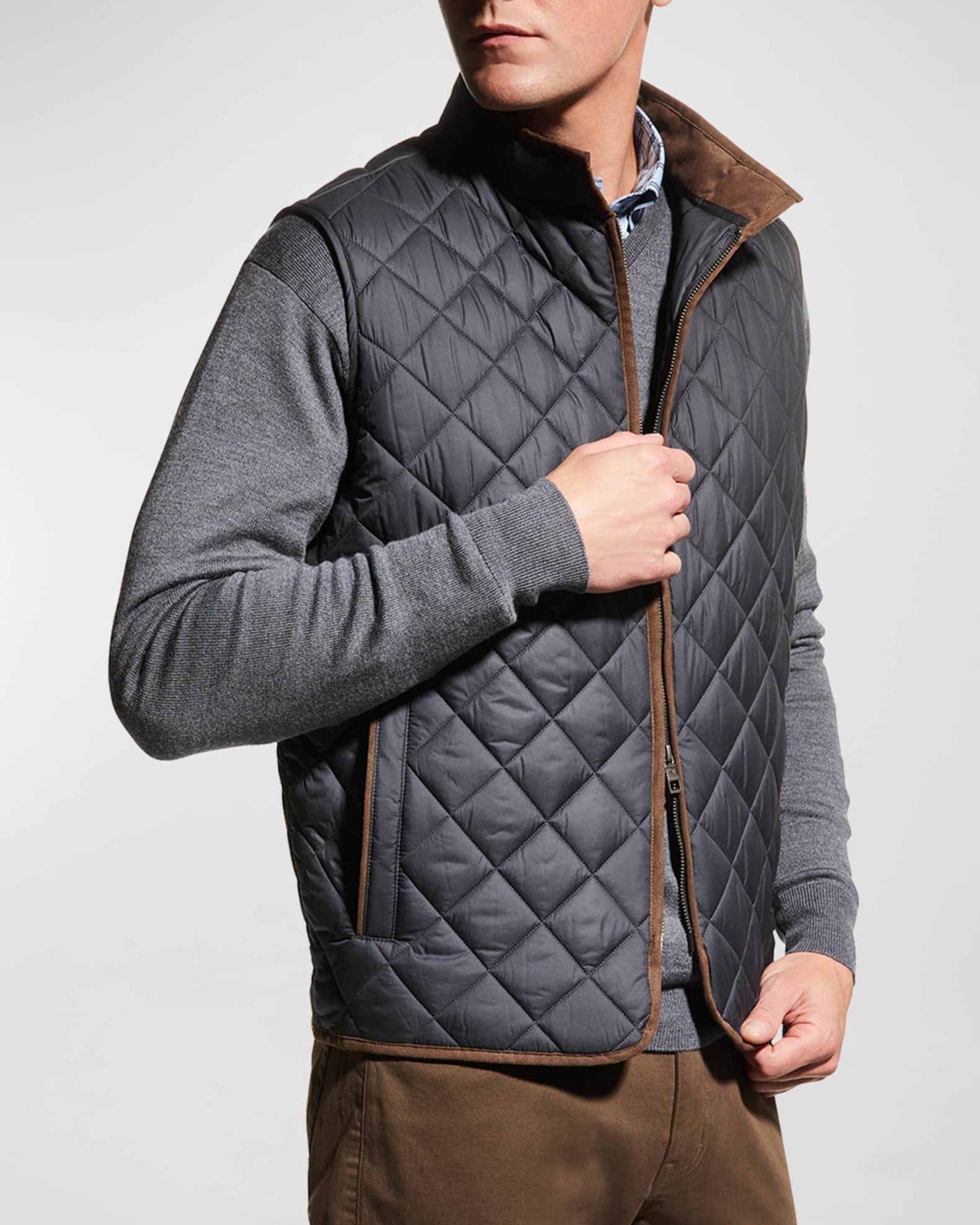 Peter Millar Men's Crown Essex Quilted Vest Neiman Marcus
