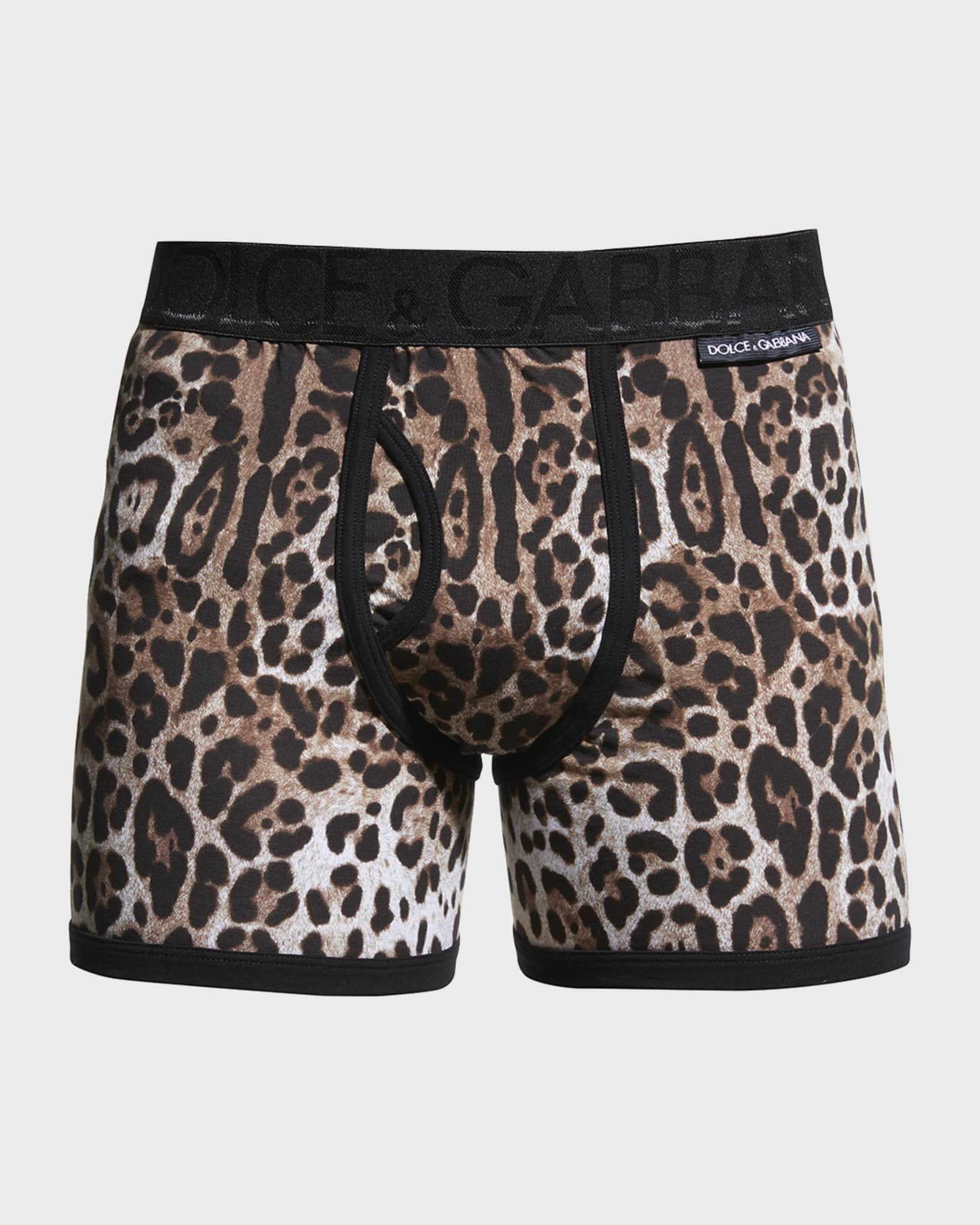 Dolce&Gabbana Men's Leopard Boxer Briefs | Neiman Marcus
