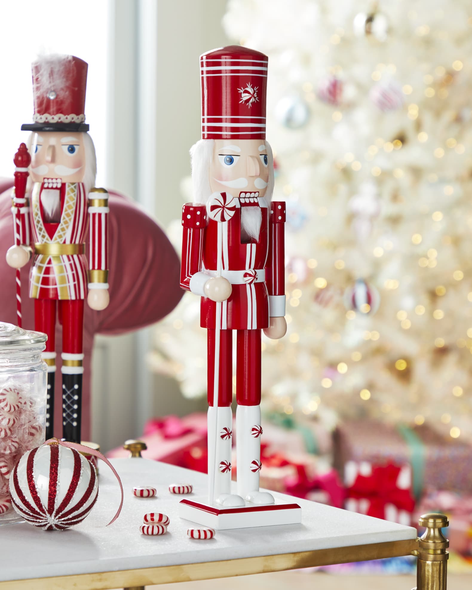 Jim Marvin Wooden Candy Nutcracker, 18" Neiman Marcus