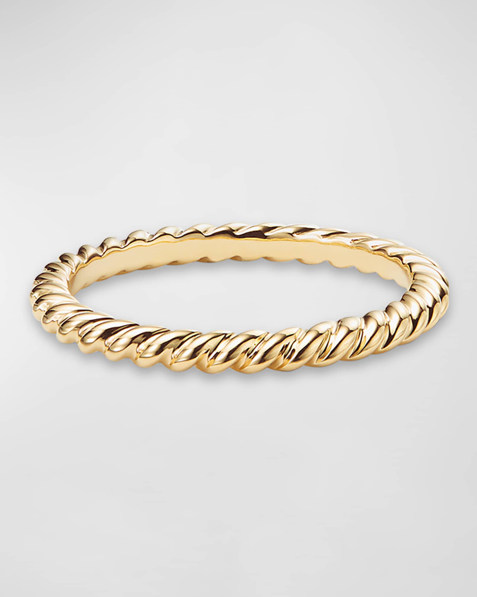 DY Unity Cable Wedding Band Ring in 18k Gold, 3mm, Size 5.5 and