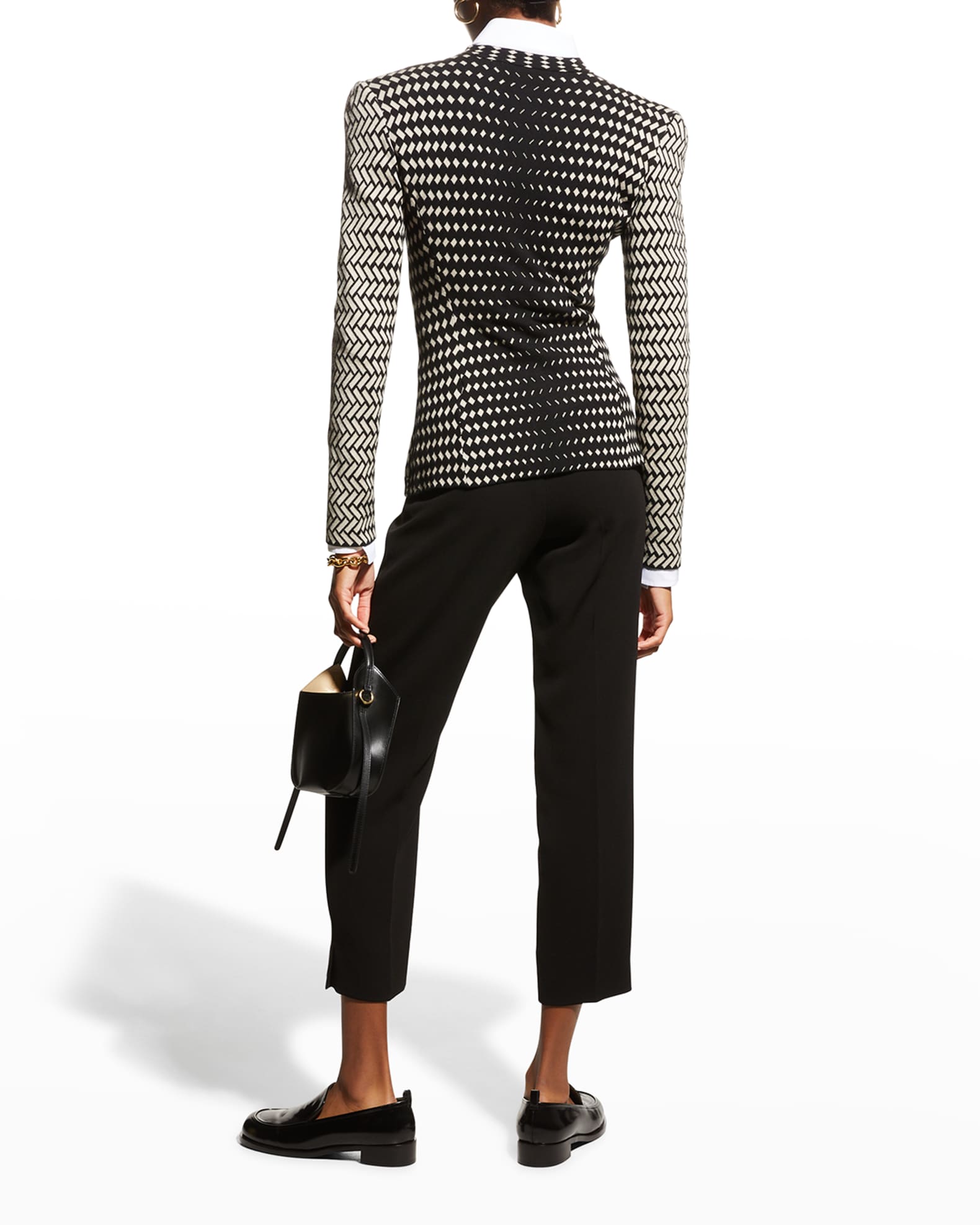 Emporio Armani Knit Jacket w/ Asymmetrical Overlap | Neiman Marcus
