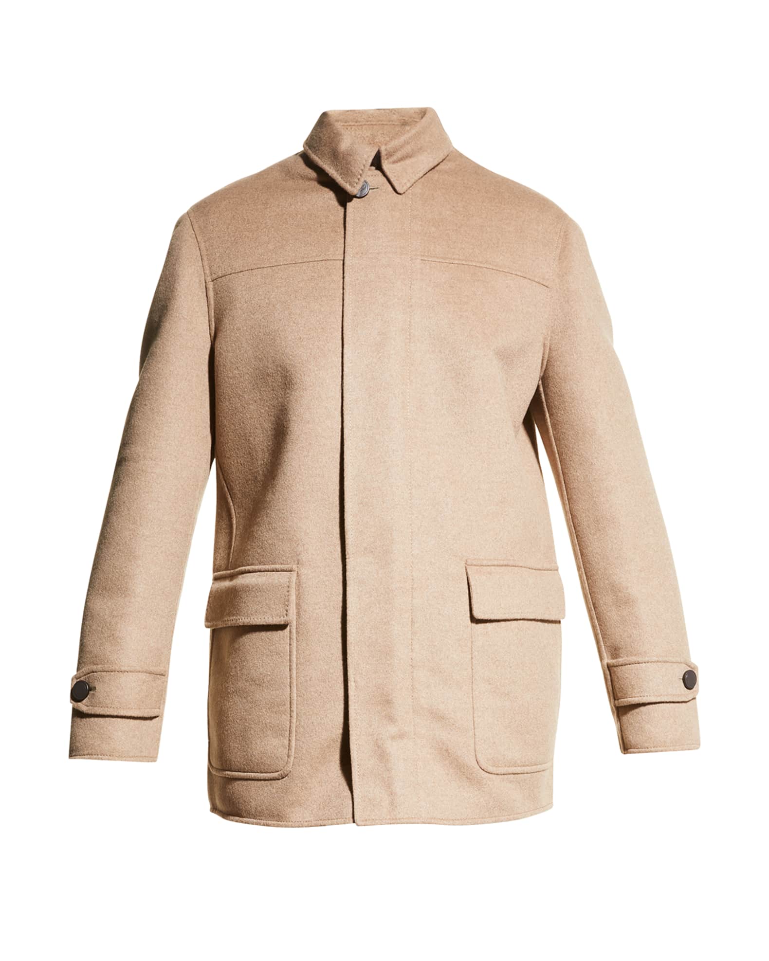 Brioni Men's Cashmere Car Coat Neiman Marcus
