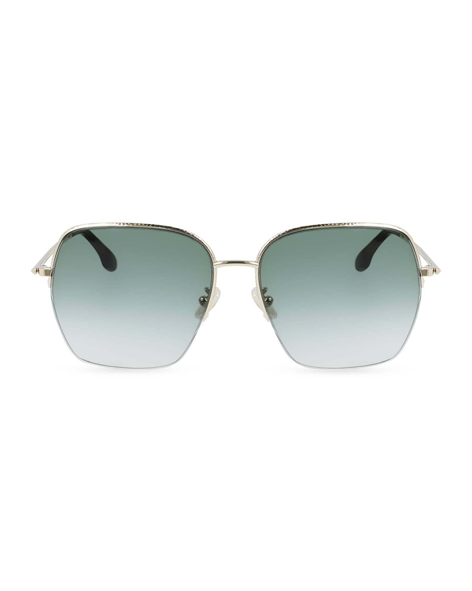 Hammered Oversized Square Metal Sunglasses 1