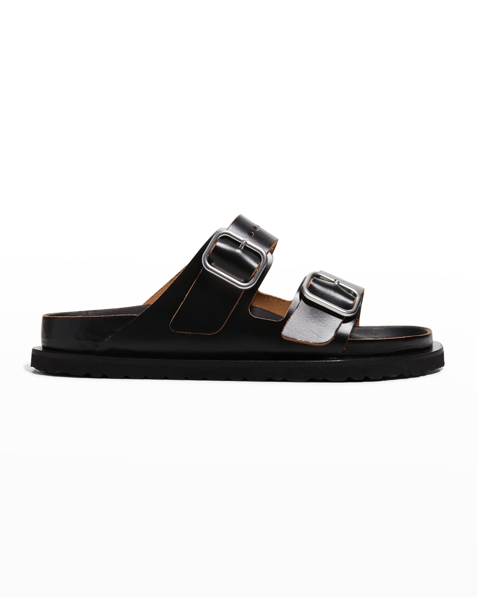 Jil Sander x Birkenstock Arizona Dual-Buckle Slide Sandals | Neiman Marcus