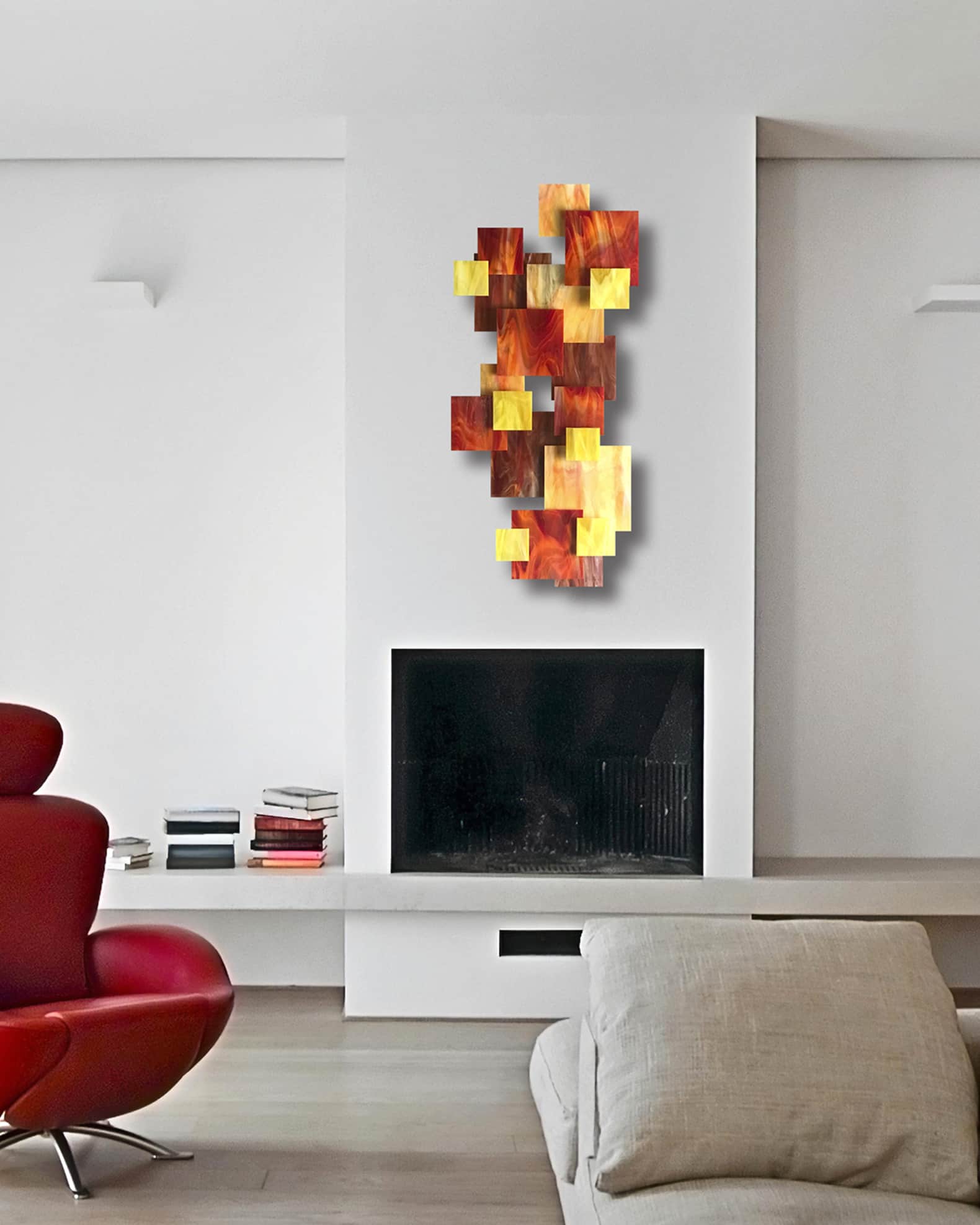 Sunset Vertical Wall Sculpture 1
