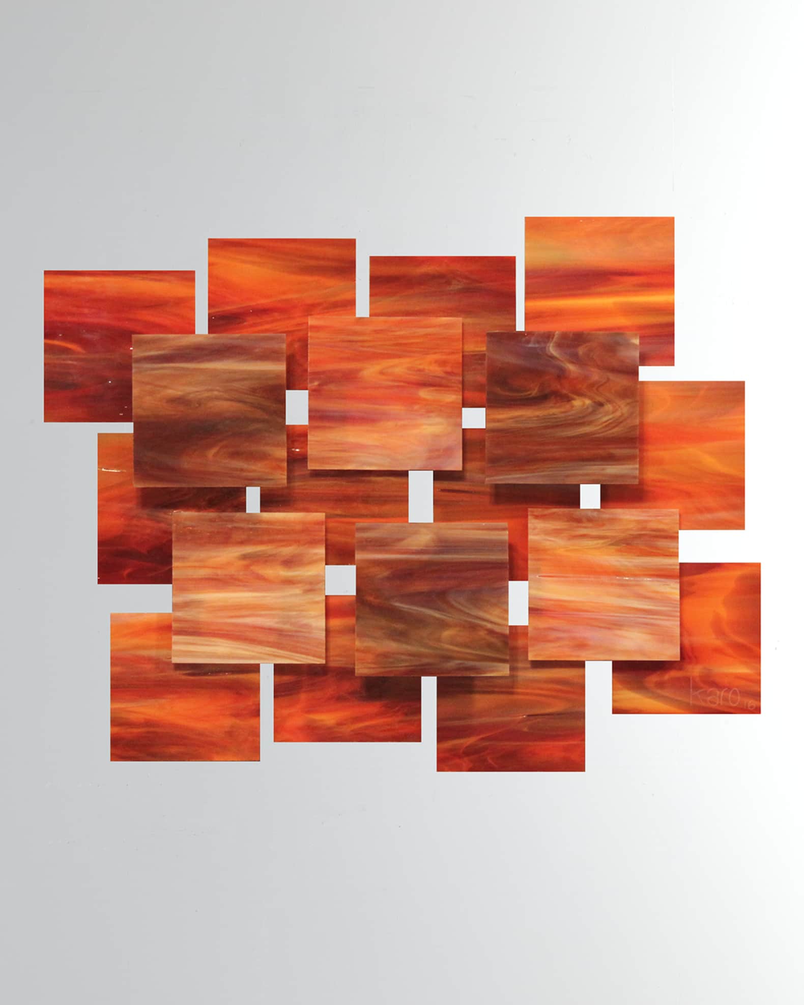 Sunset Glass Wall Sculpture 0