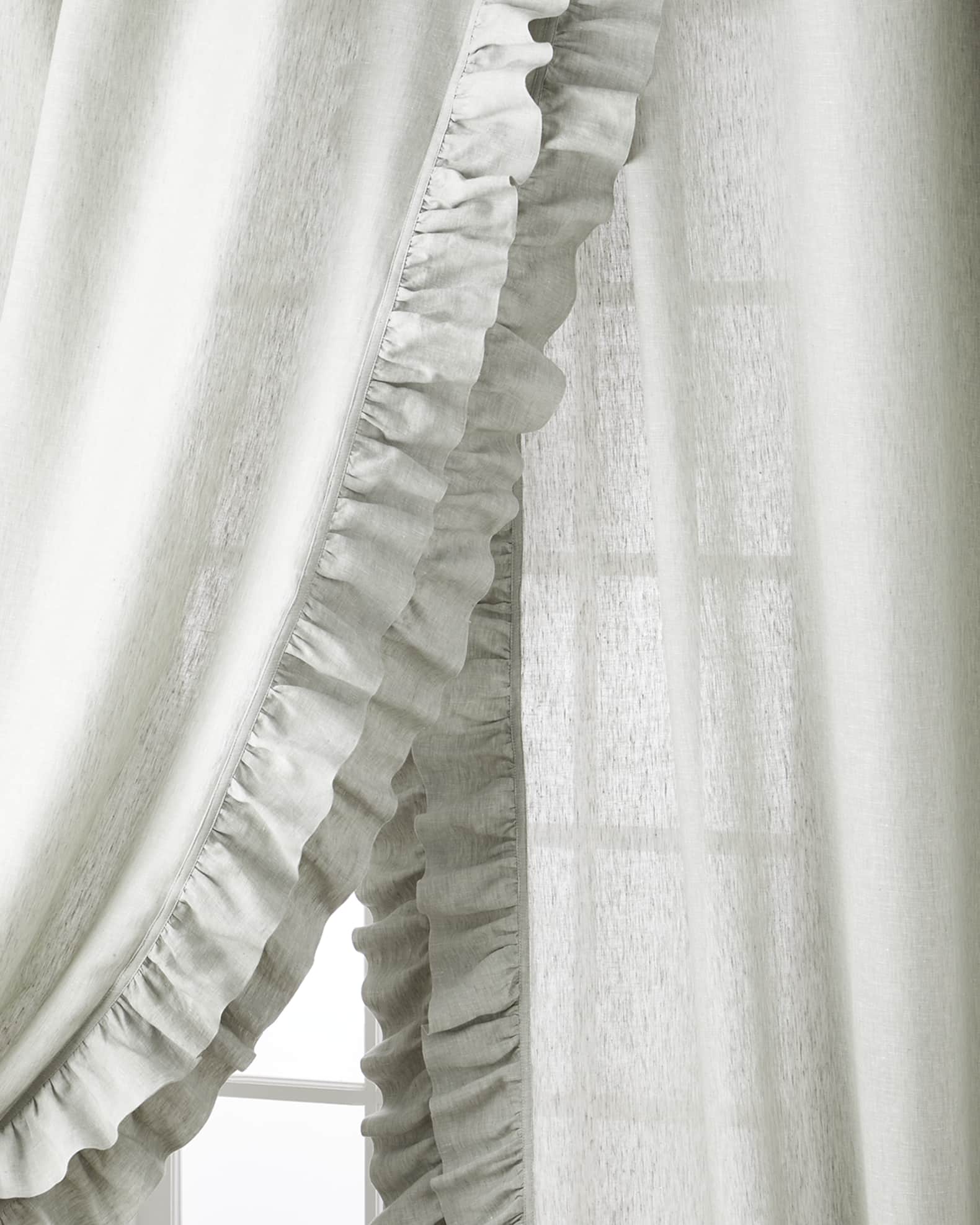 Two Basillo Linen Curtains 0