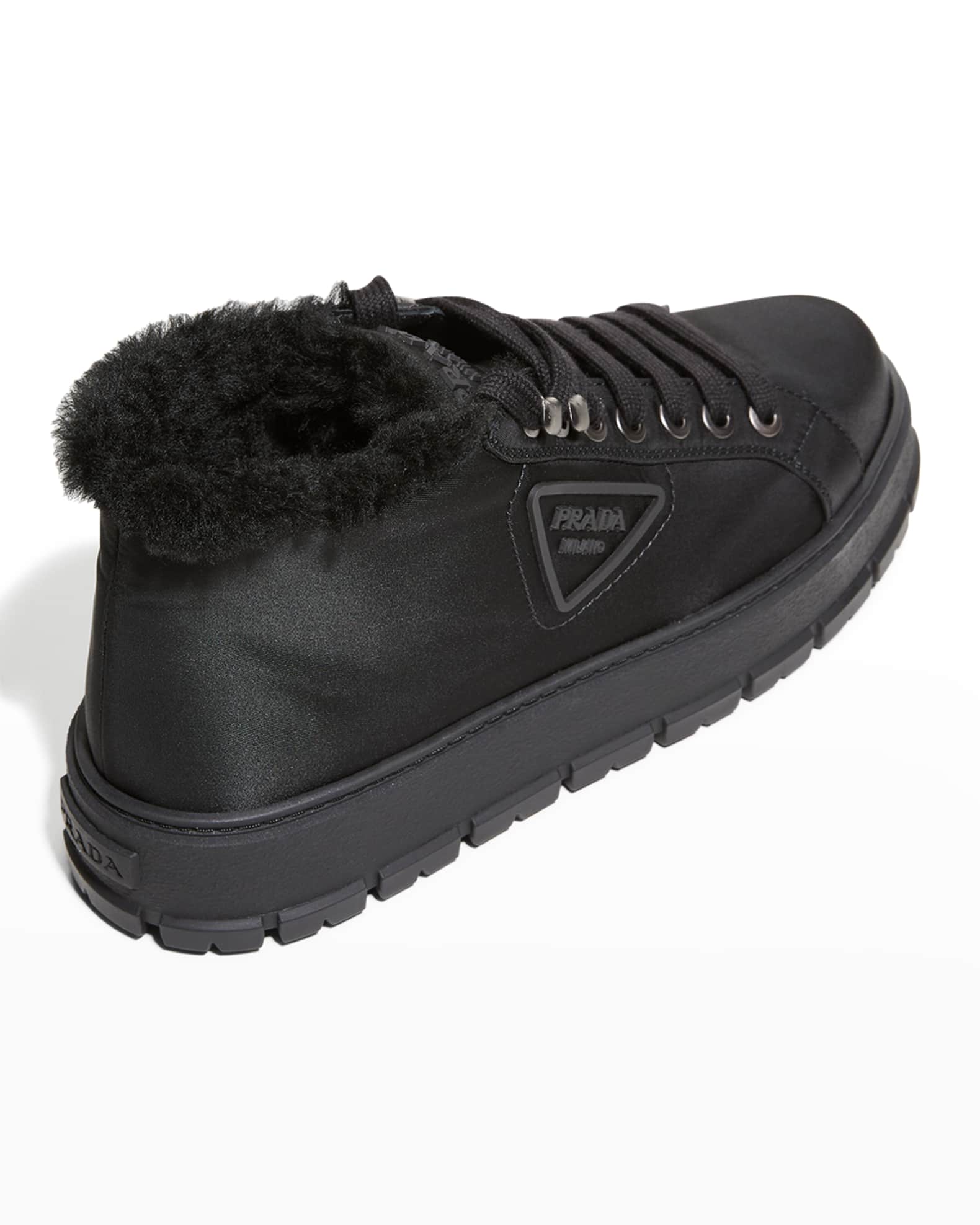 prada shearling sneakers