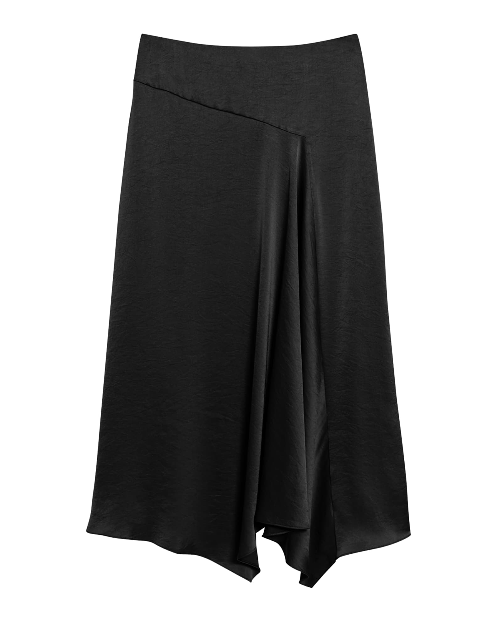 Theory Asymmetric Draped Midi Skirt | Neiman Marcus