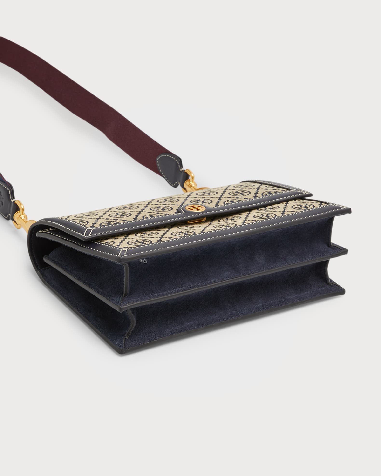 Tory Burch T Monogram Jacquard Shoulder Bag Neiman Marcus