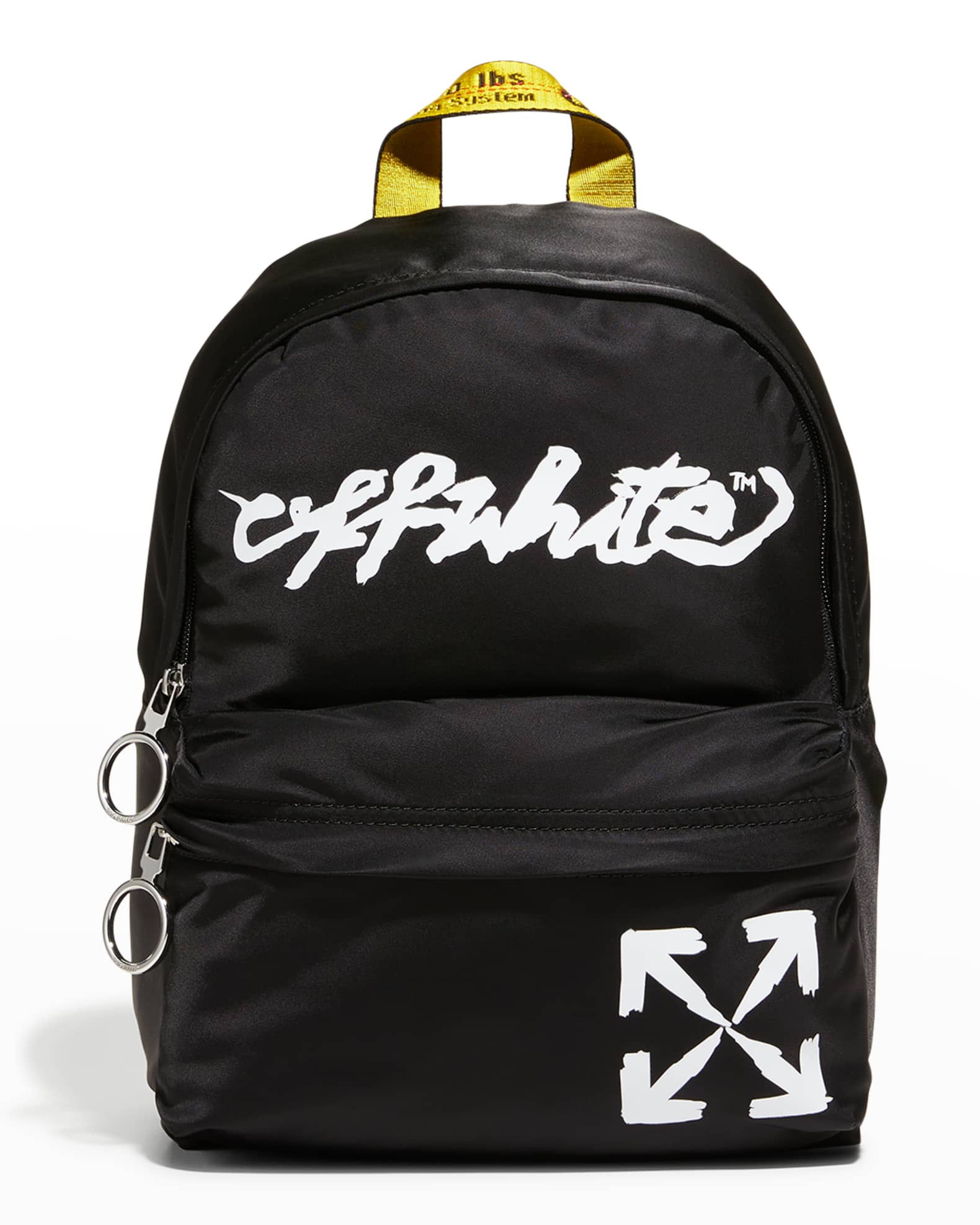 Off-White Boy's Logo Arrow-Print Backpack | Neiman Marcus