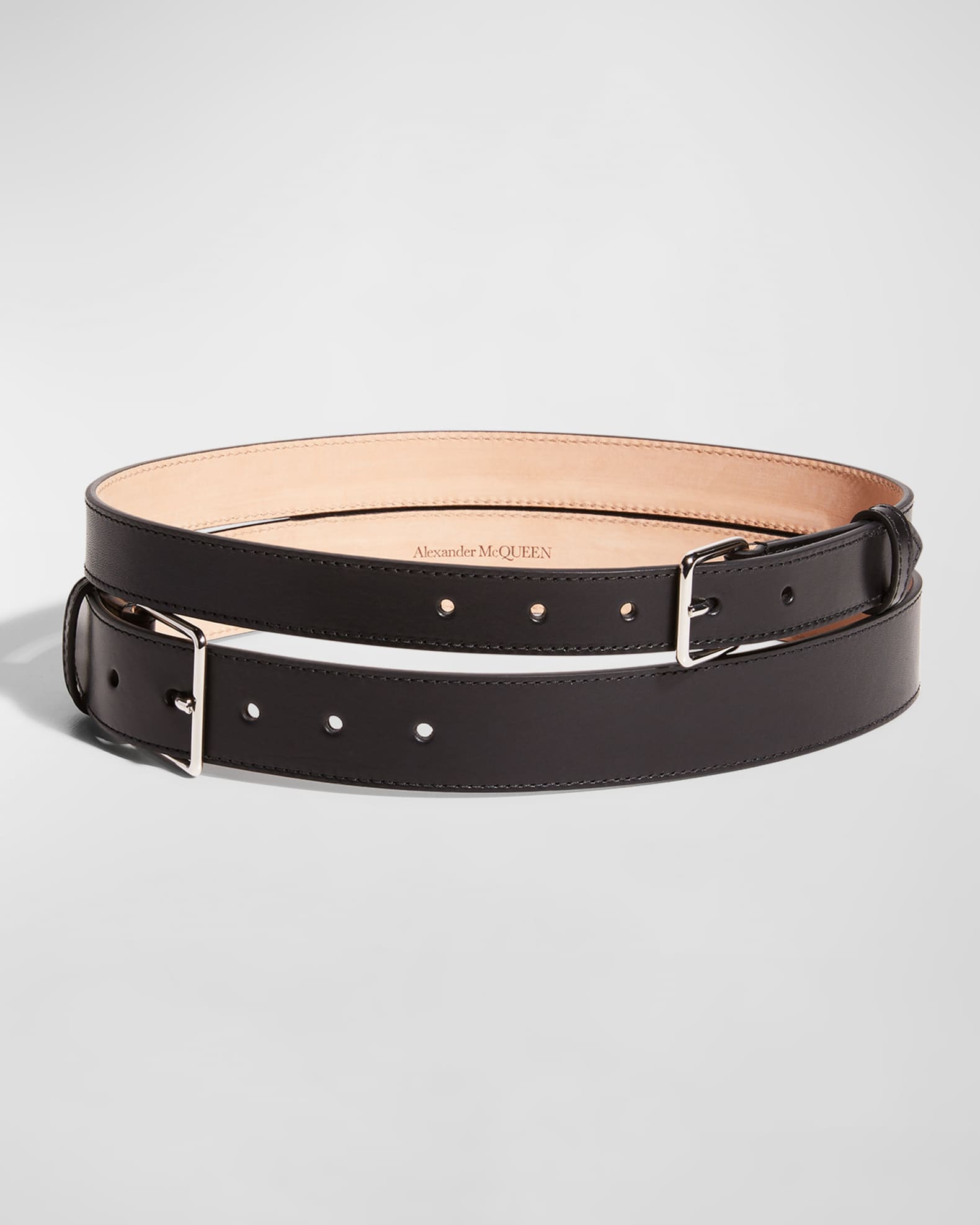 Alexander McQueen Leather Chain-Link Belt