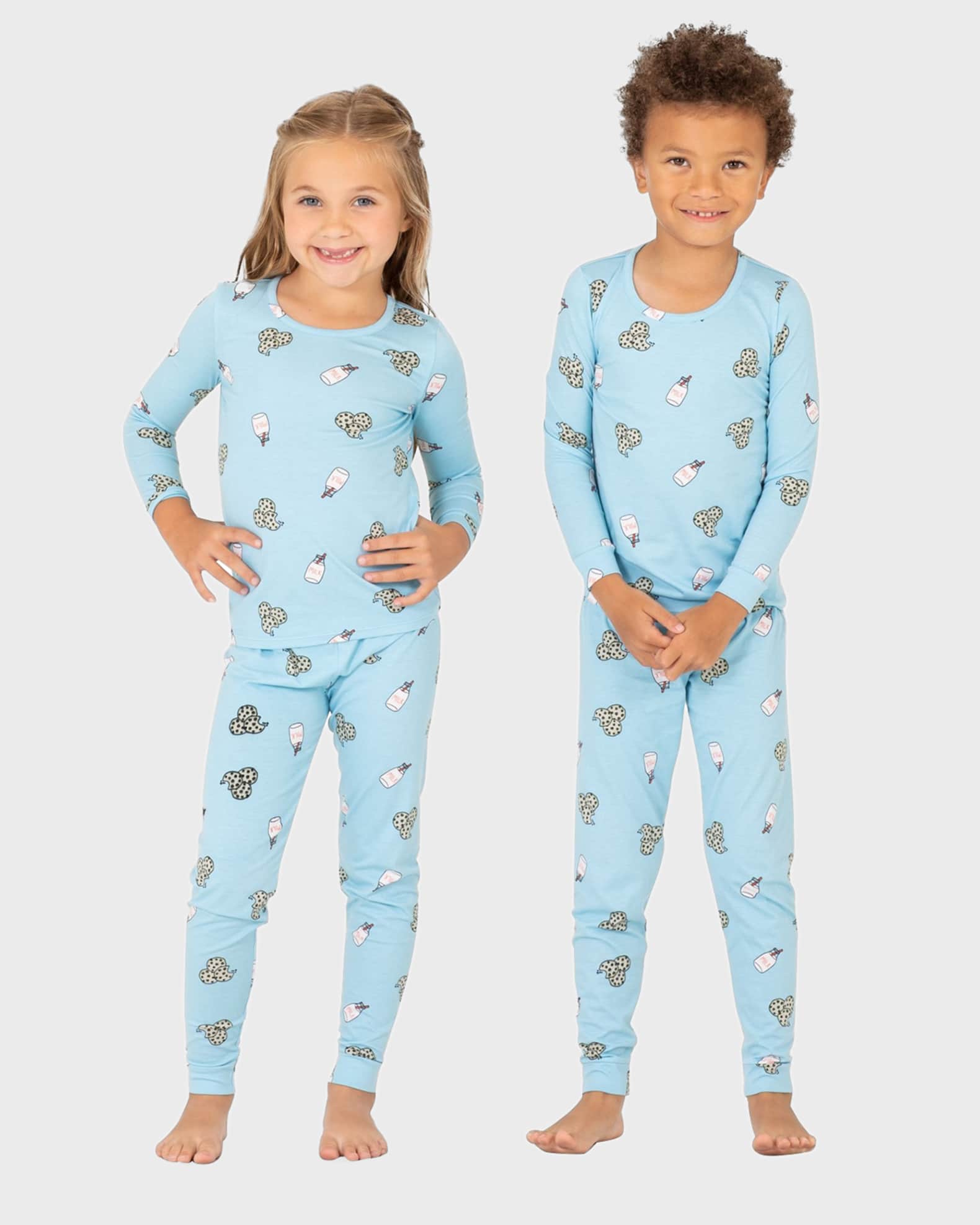 Lovey&Grink Kid's Milk & Cookies 2-Piece Pajama Set, Size 12M-8 ...