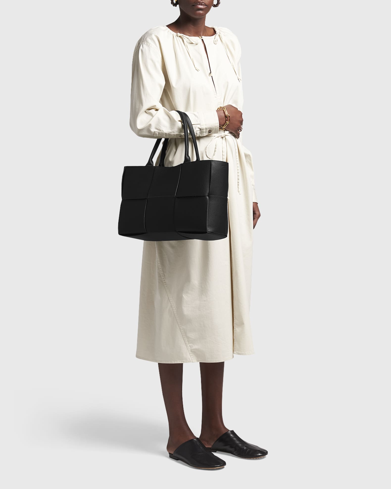Bottega Veneta Arco Woven East-West Tote Bag | Neiman Marcus