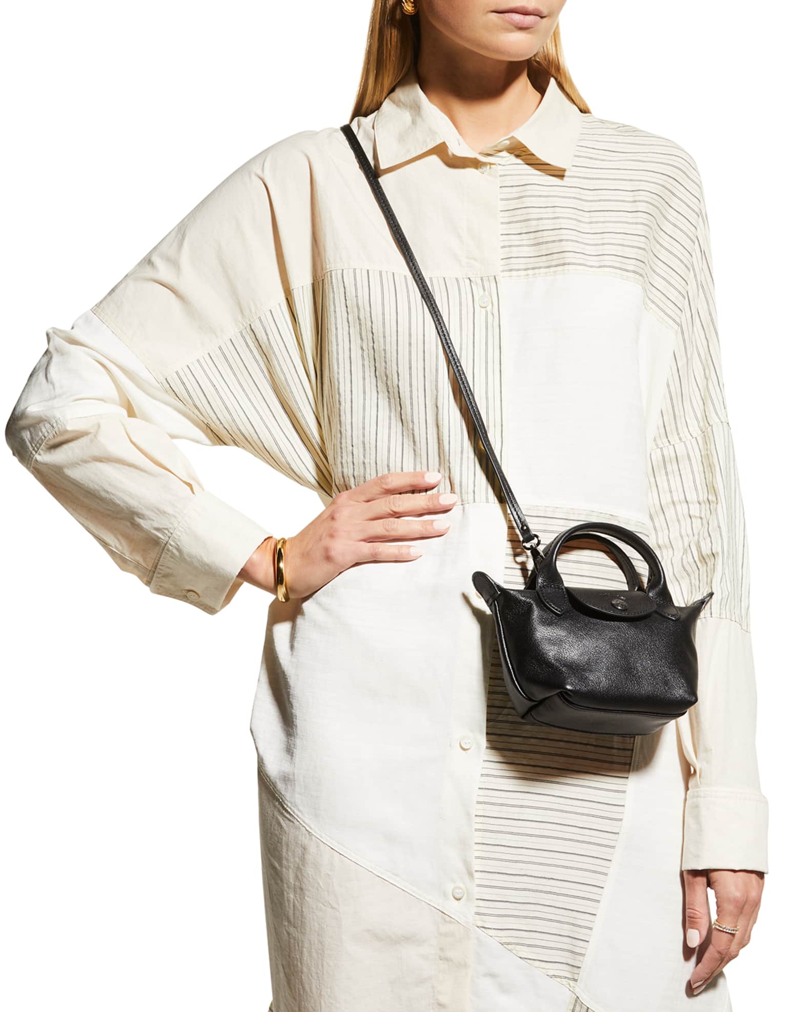 Longchamp le pliage cuir mini crossbody bag outlet