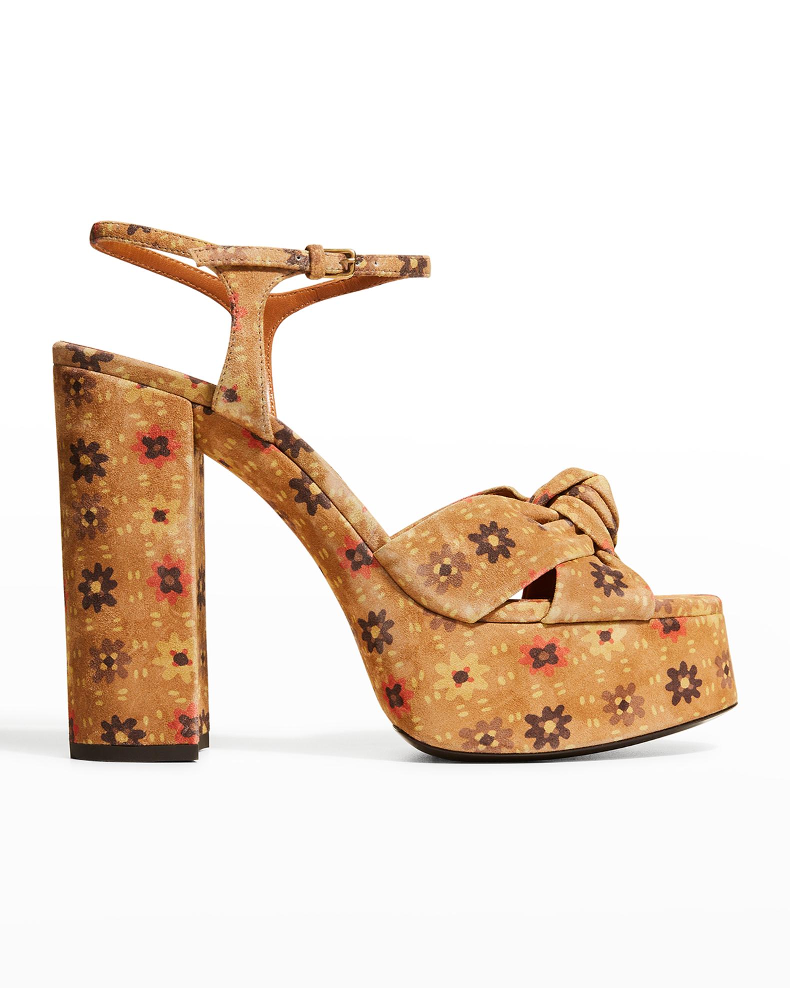 saint laurent bianca node 85mm platform sandals