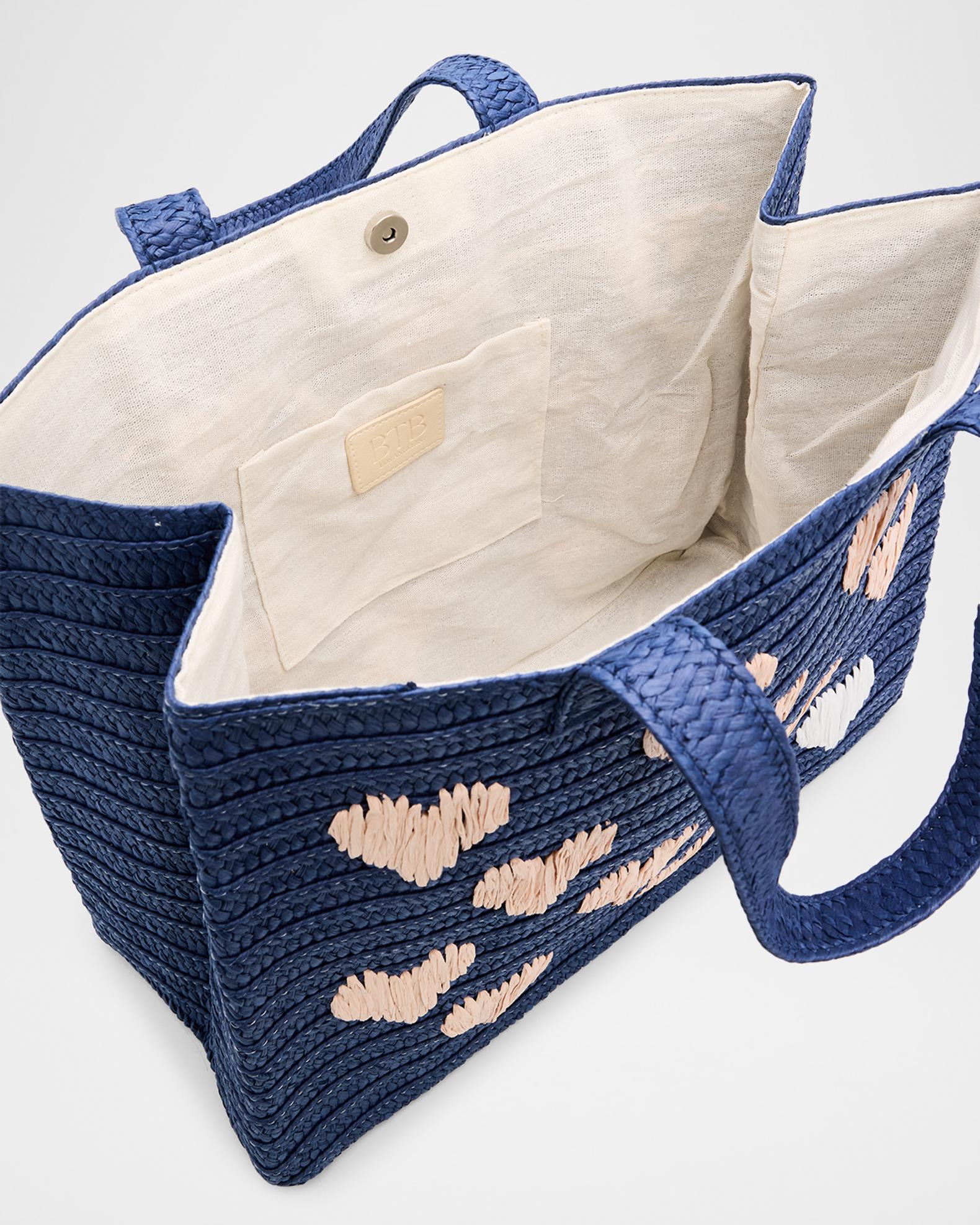 BTB Los Angeles Embroidered Heart Beach Tote Bag | Neiman Marcus