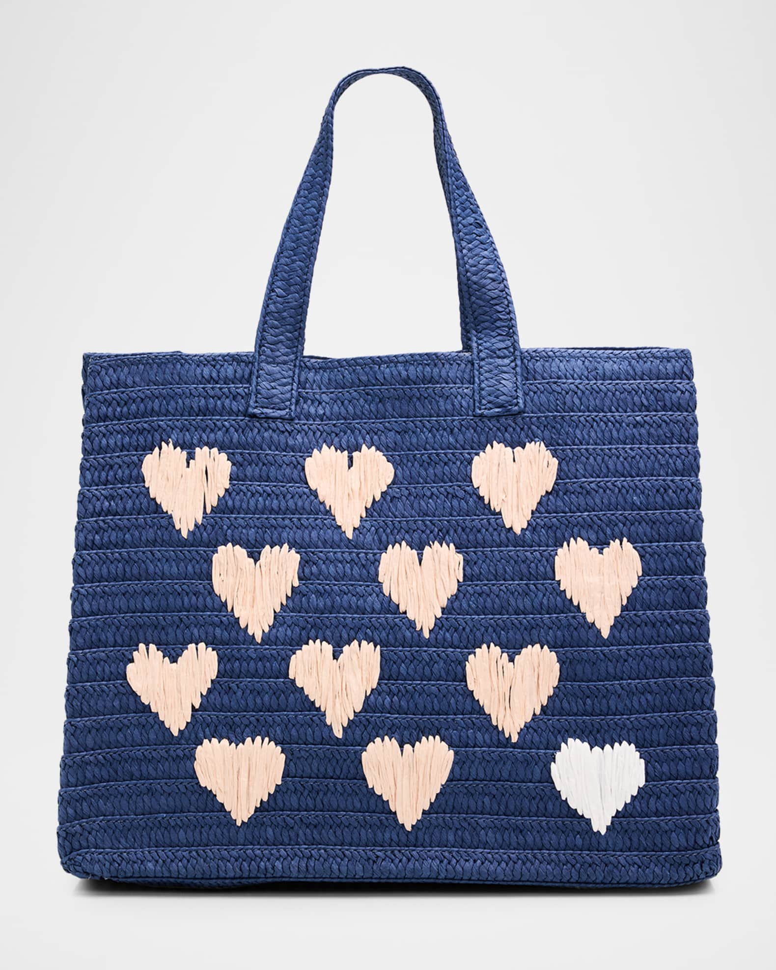 BTB Los Angeles Embroidered Heart Beach Tote Bag | Neiman Marcus