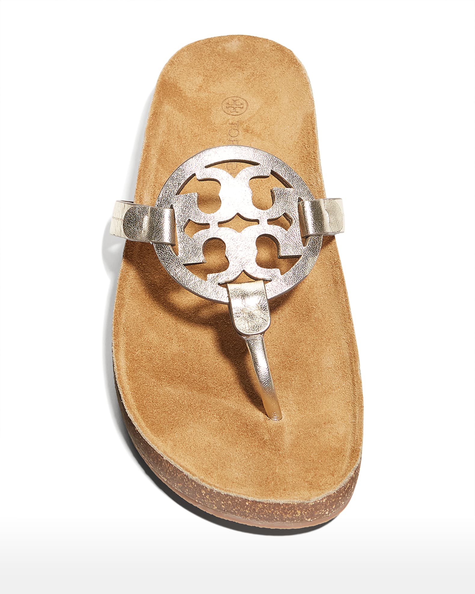 Tory Burch Women s Miller Cloud Sandals Gold Size 6.5 Spark Gold