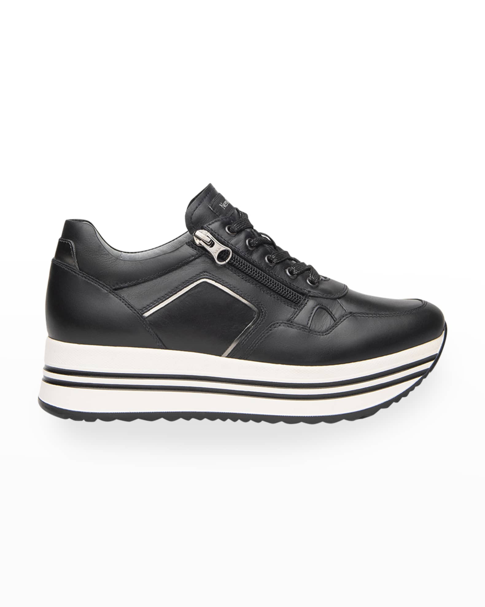 nerogiardini zipper platform sneakers