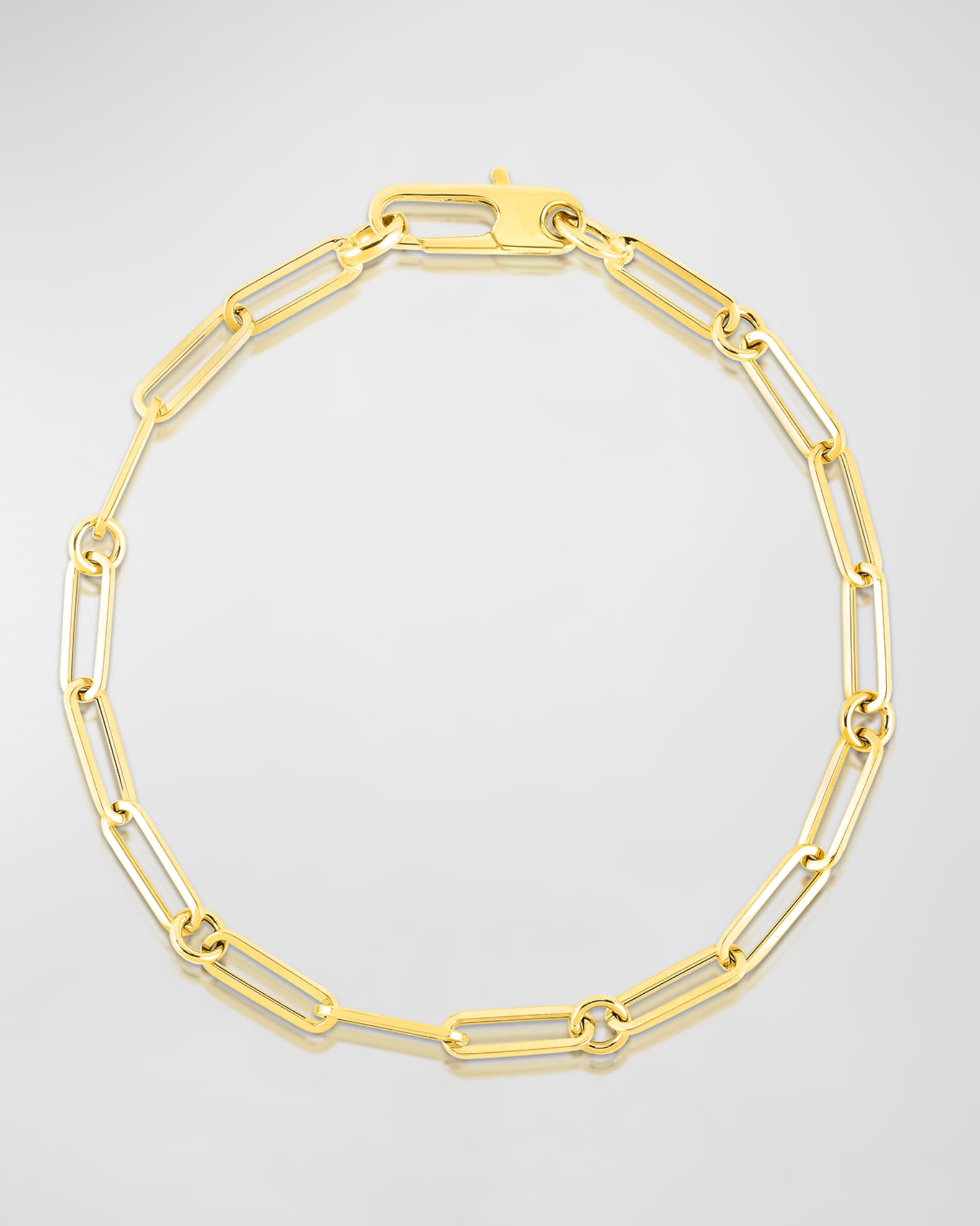 18k Paperclip Bracelet 0