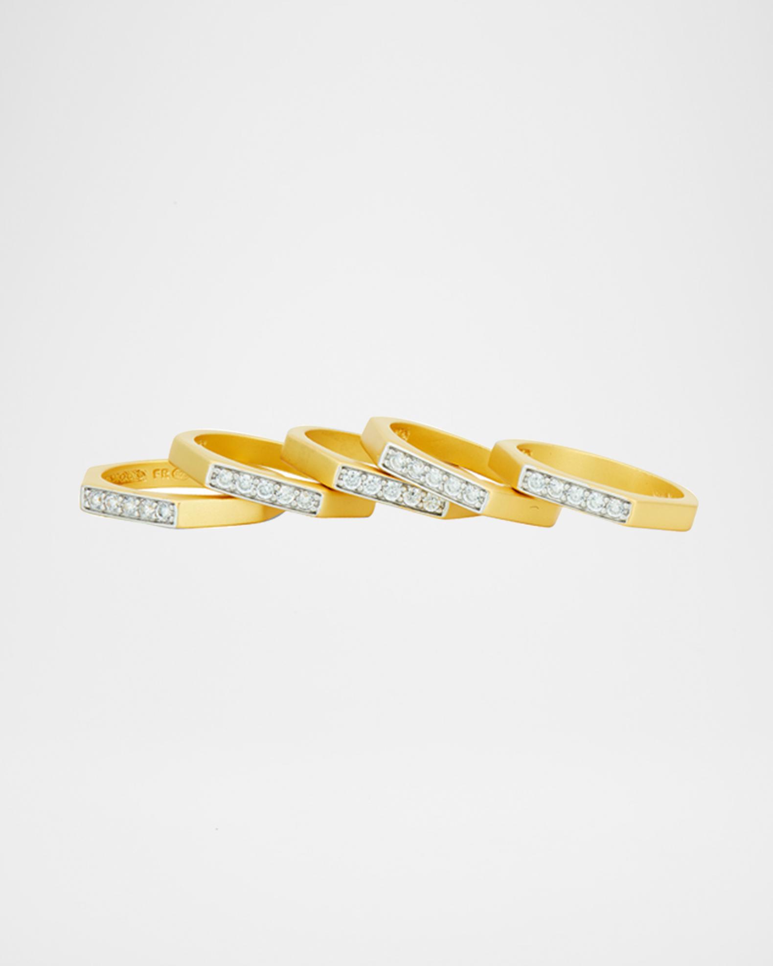 Freida Rothman Glistening Stack Rings, Set of 5, Size 6-8 | Neiman Marcus
