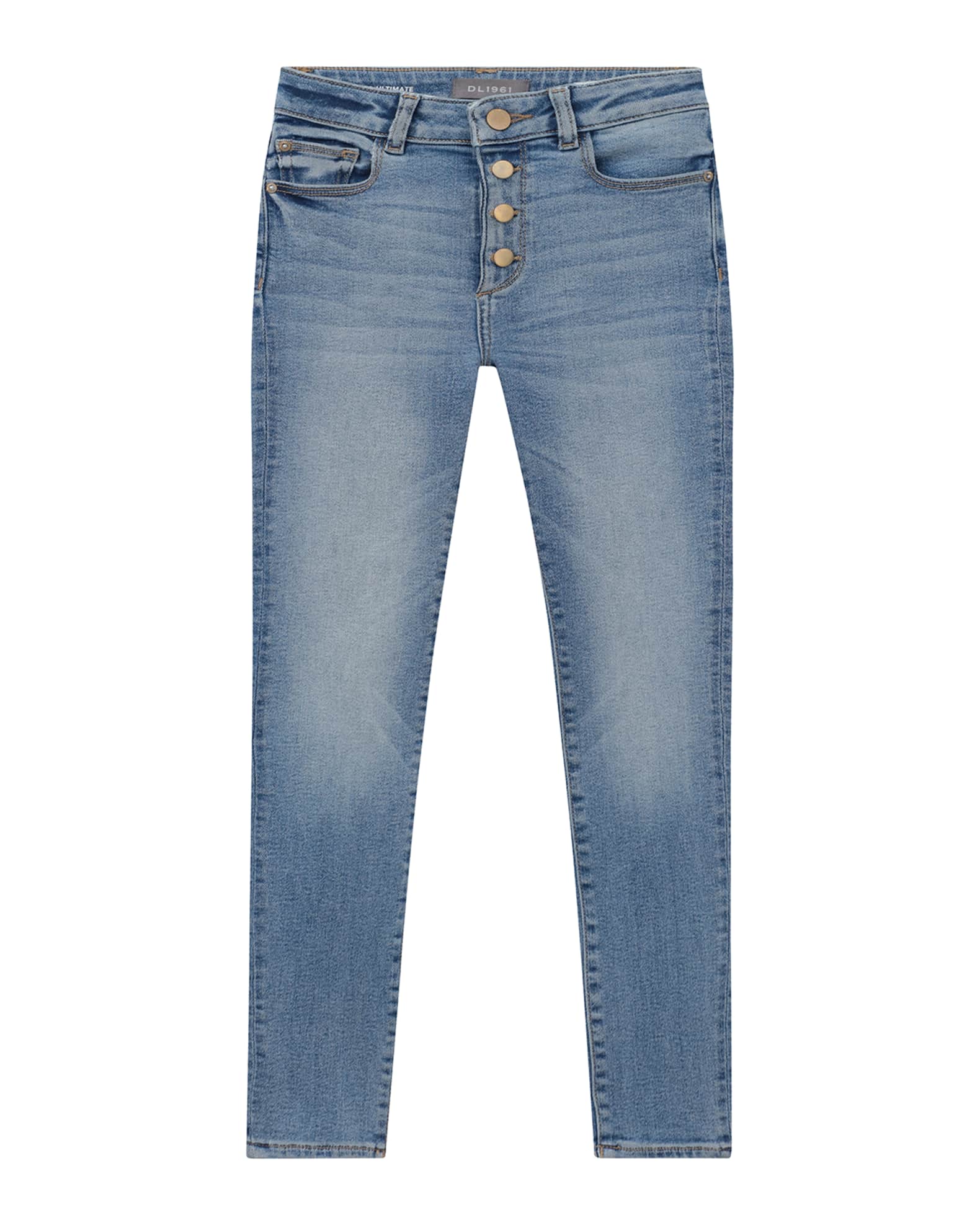 DL1961 Premium Denim Girl's Chloe High-Rise Button Fly Skinny Jeans ...