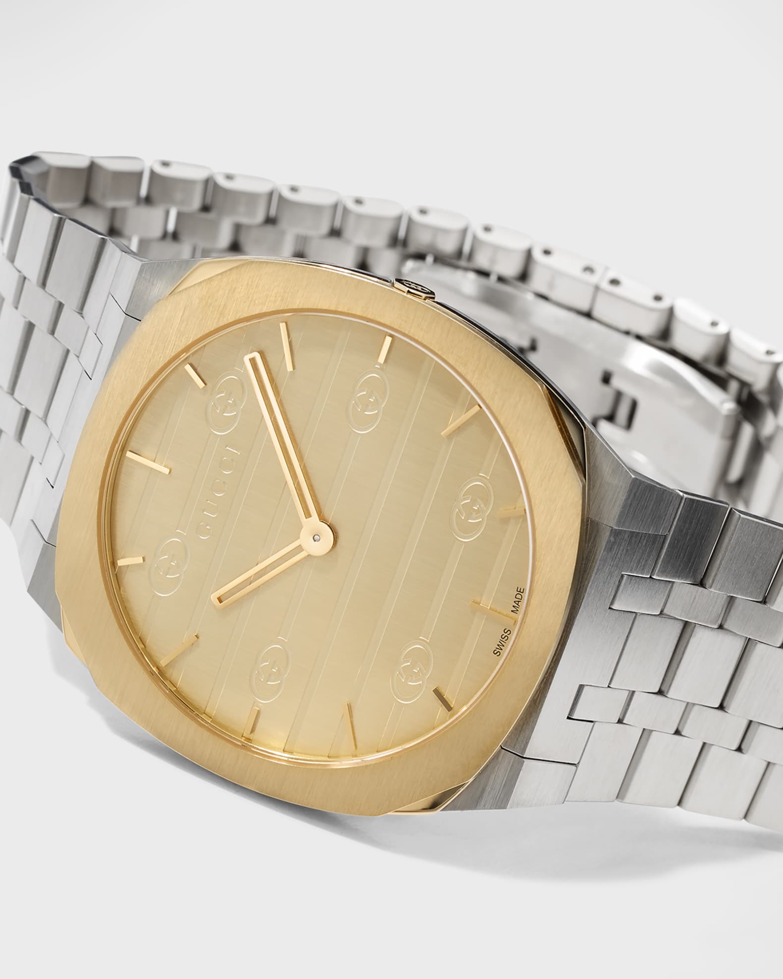 Gucci 25H 38mm Two-Tone Bracelet Watch | Neiman Marcus