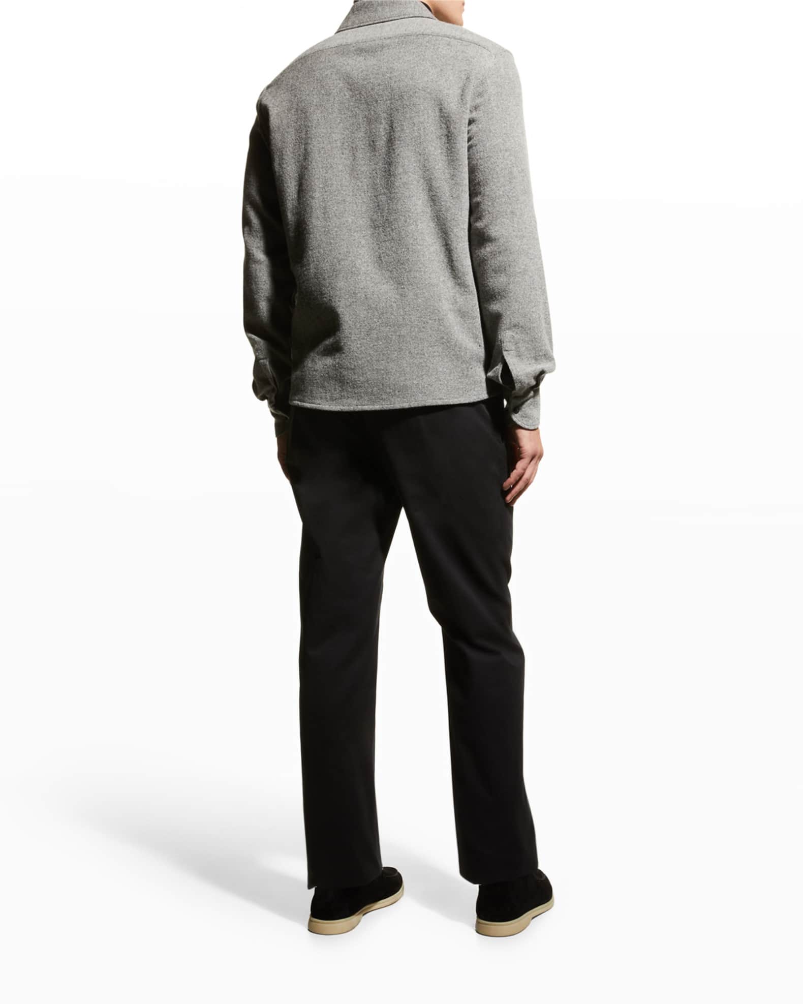 Corneliani Men's Wool-Blend Full-Zip Overshirt | Neiman Marcus