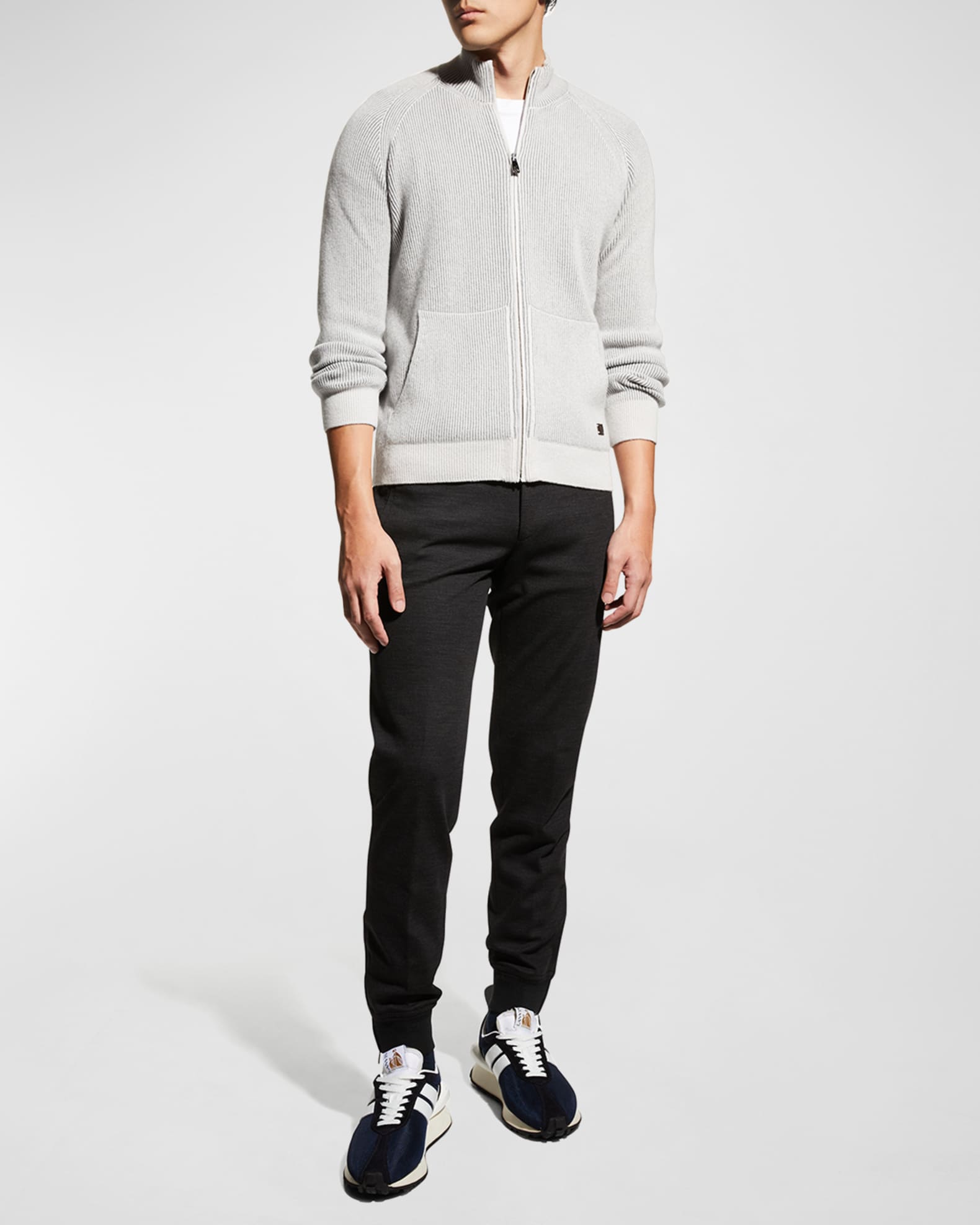 Men's Ribbed Full-Zip Sweater 1
